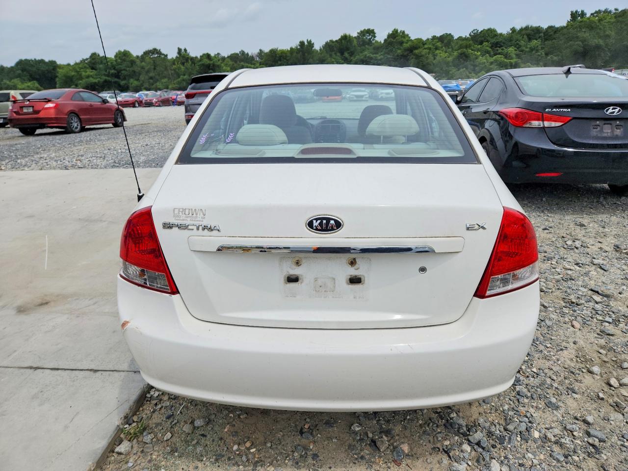 2007 Kia Spectra Lx White vin: KNAFE122375395463