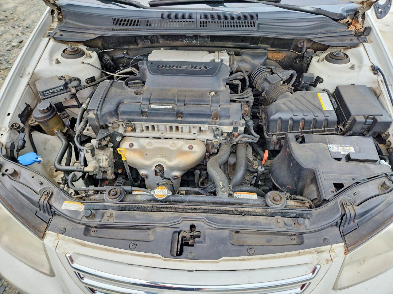 2007 Kia Spectra Lx White vin: KNAFE122375395463