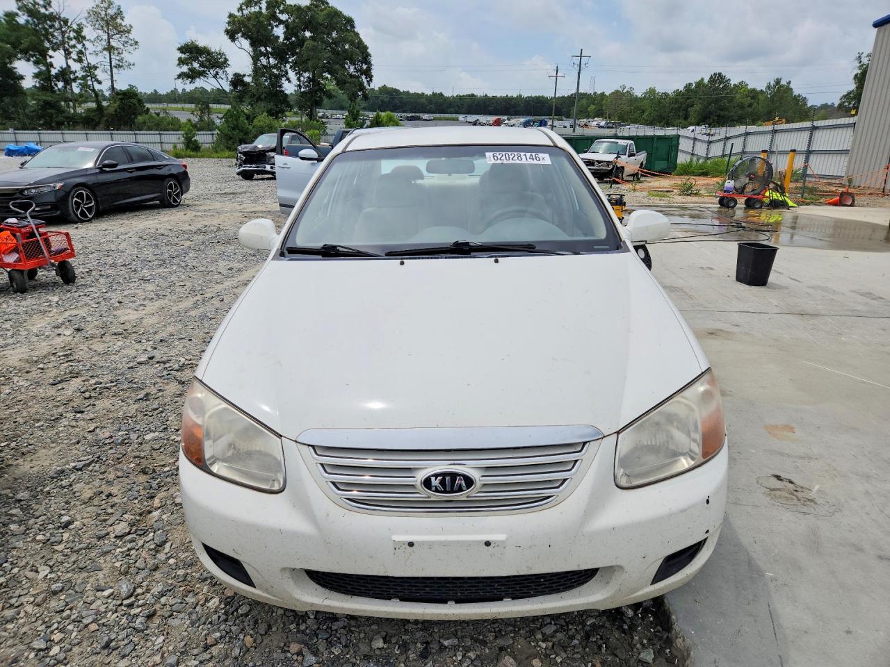 2007 Kia Spectra Lx White vin: KNAFE122375395463