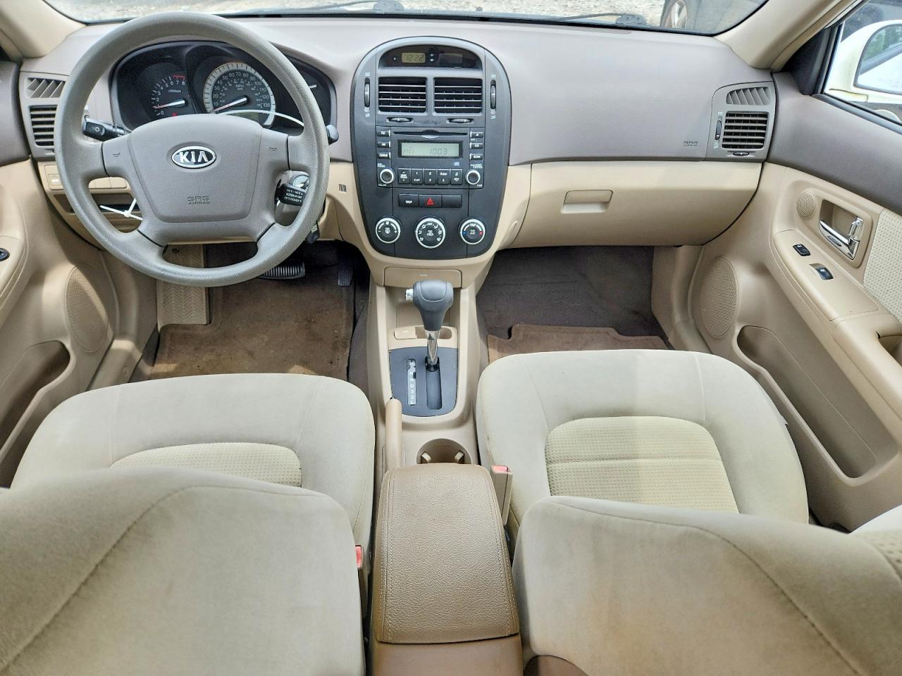 2007 Kia Spectra Lx White vin: KNAFE122375395463