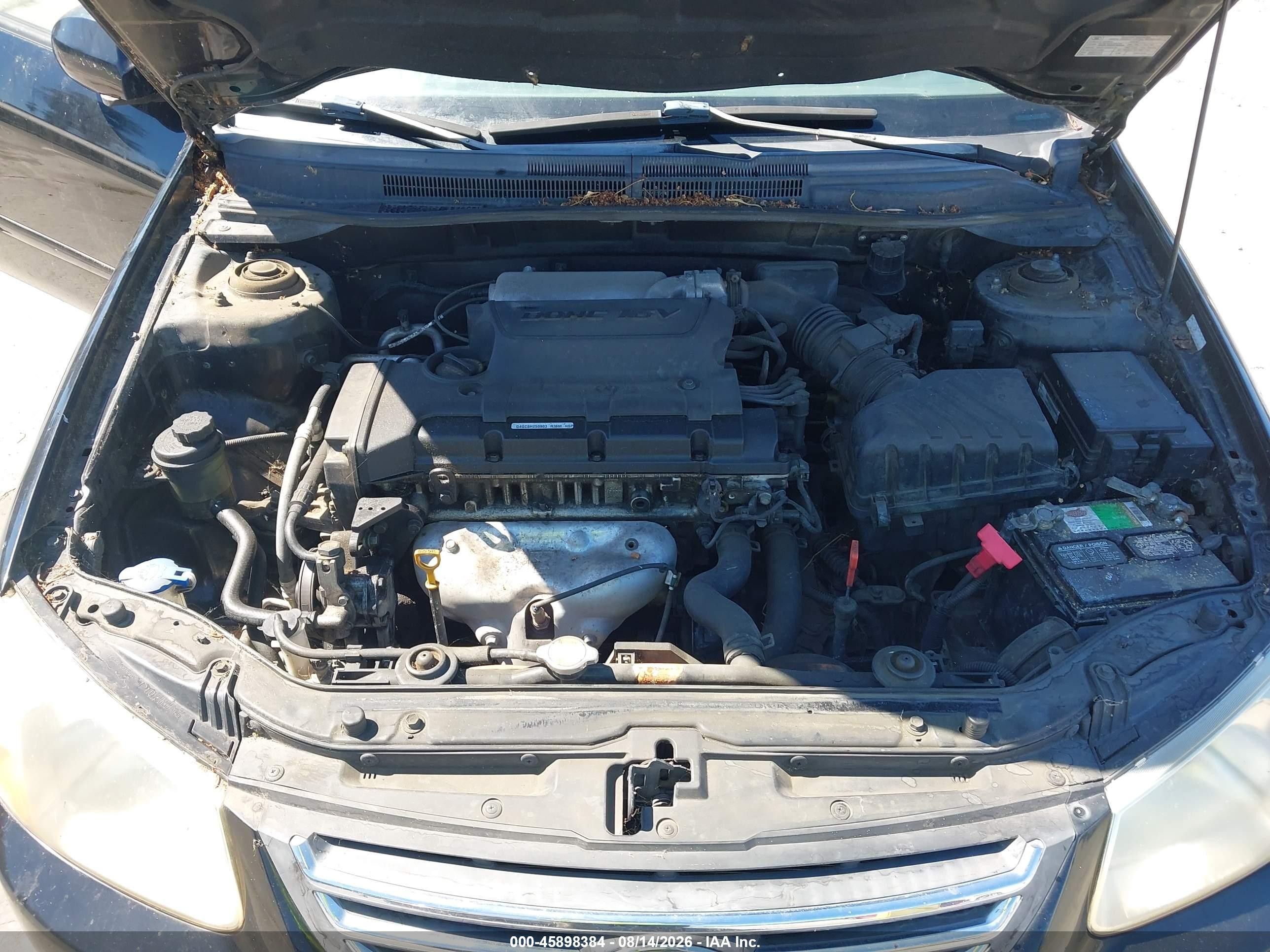 2008 Kia Spectra Ex Black vin: KNAFE122385580744