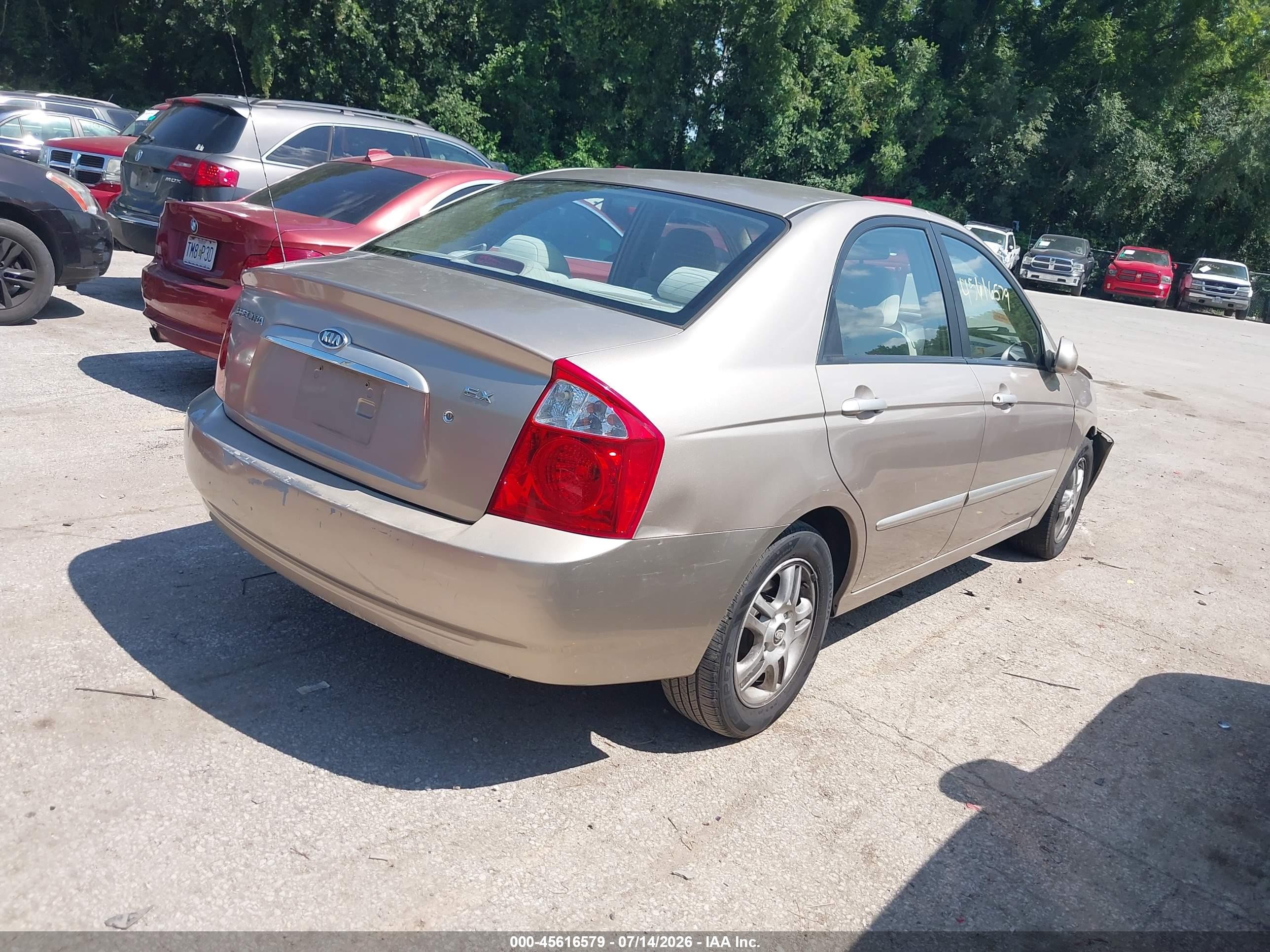 2005 Kia Spectra Ex/lx/sx Tan vin: KNAFE122455179487