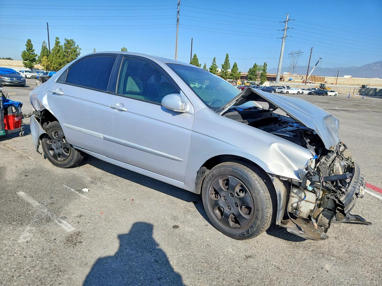 2005 Kia Spectra Lx Silver vin: KNAFE122455204646