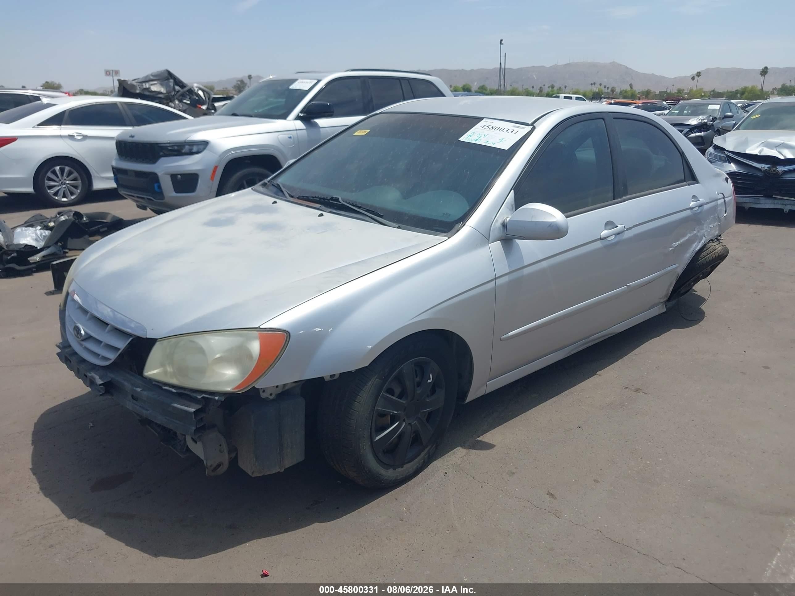 2006 Kia Spectra Ex/lx/sx Silver vin: KNAFE122465247109