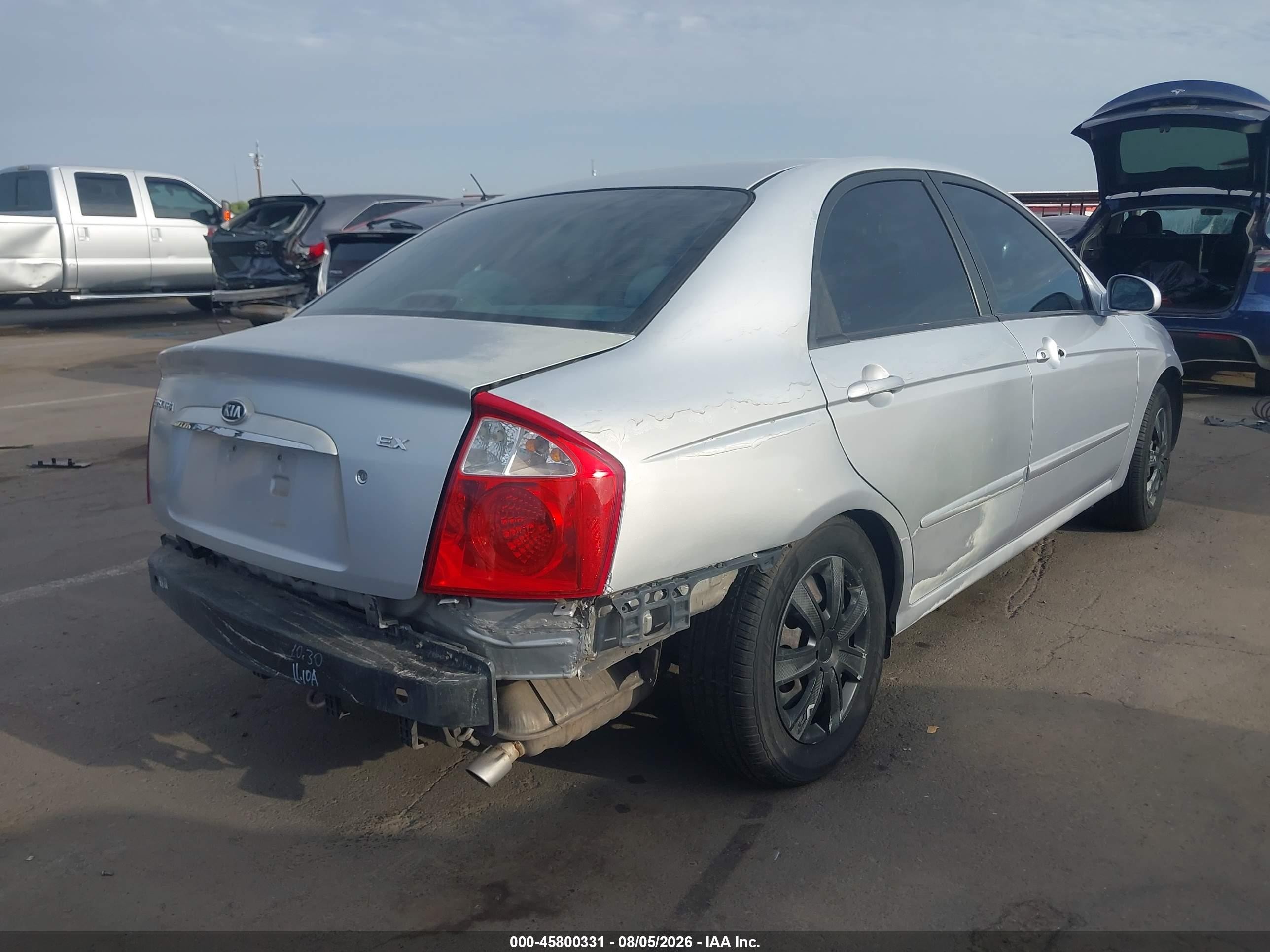 2006 Kia Spectra Ex/lx/sx Silver vin: KNAFE122465247109
