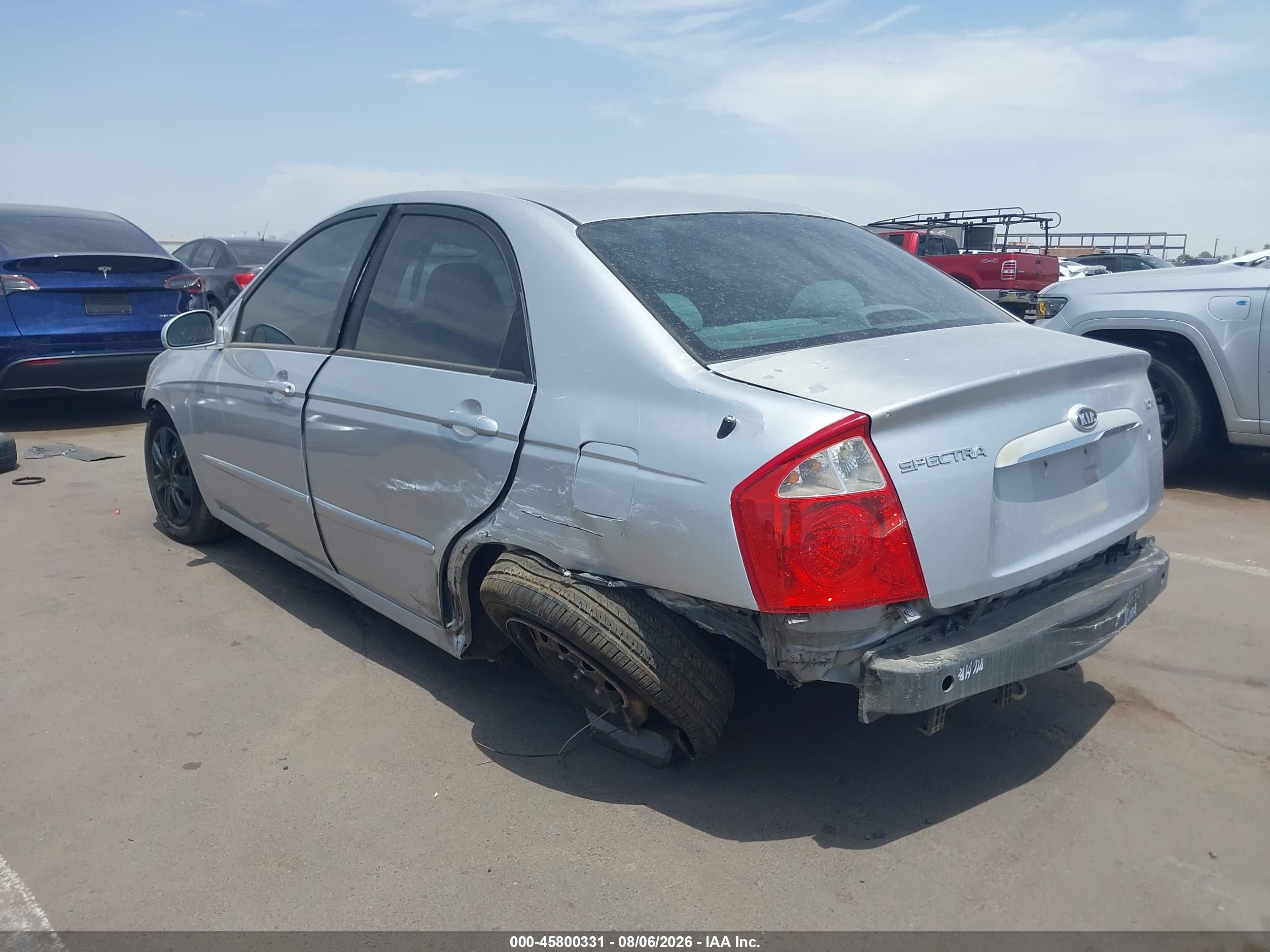 2006 Kia Spectra Ex/lx/sx Silver vin: KNAFE122465247109