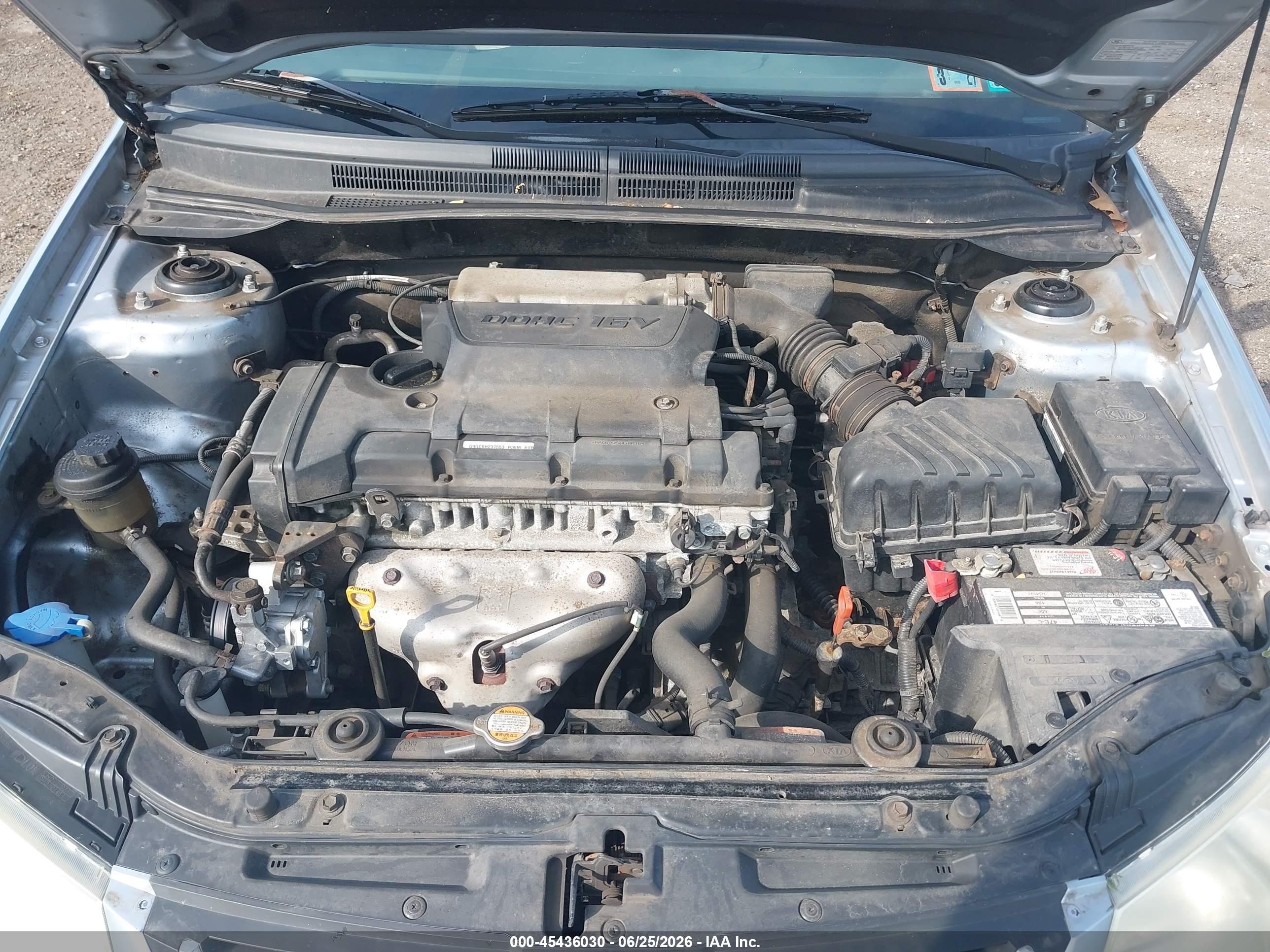 2008 Kia Spectra Ex Silver vin: KNAFE122485560387