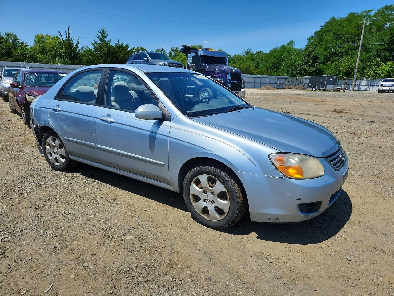 2008 Kia Spectra Lx Blue vin: KNAFE122585491144