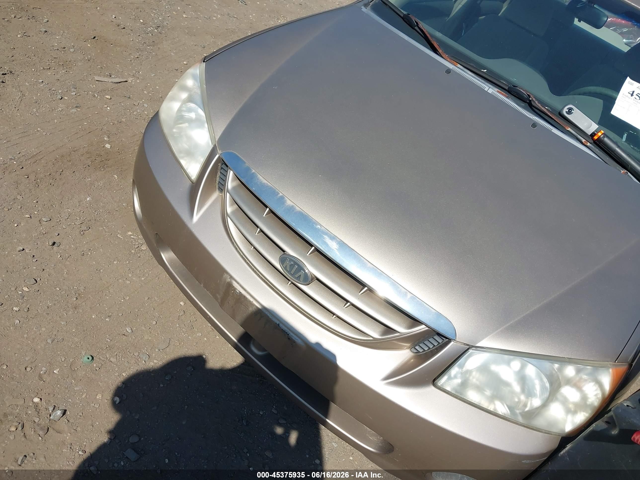2005 Kia Spectra Ex/lx/sx Золотой vin: KNAFE122655157121