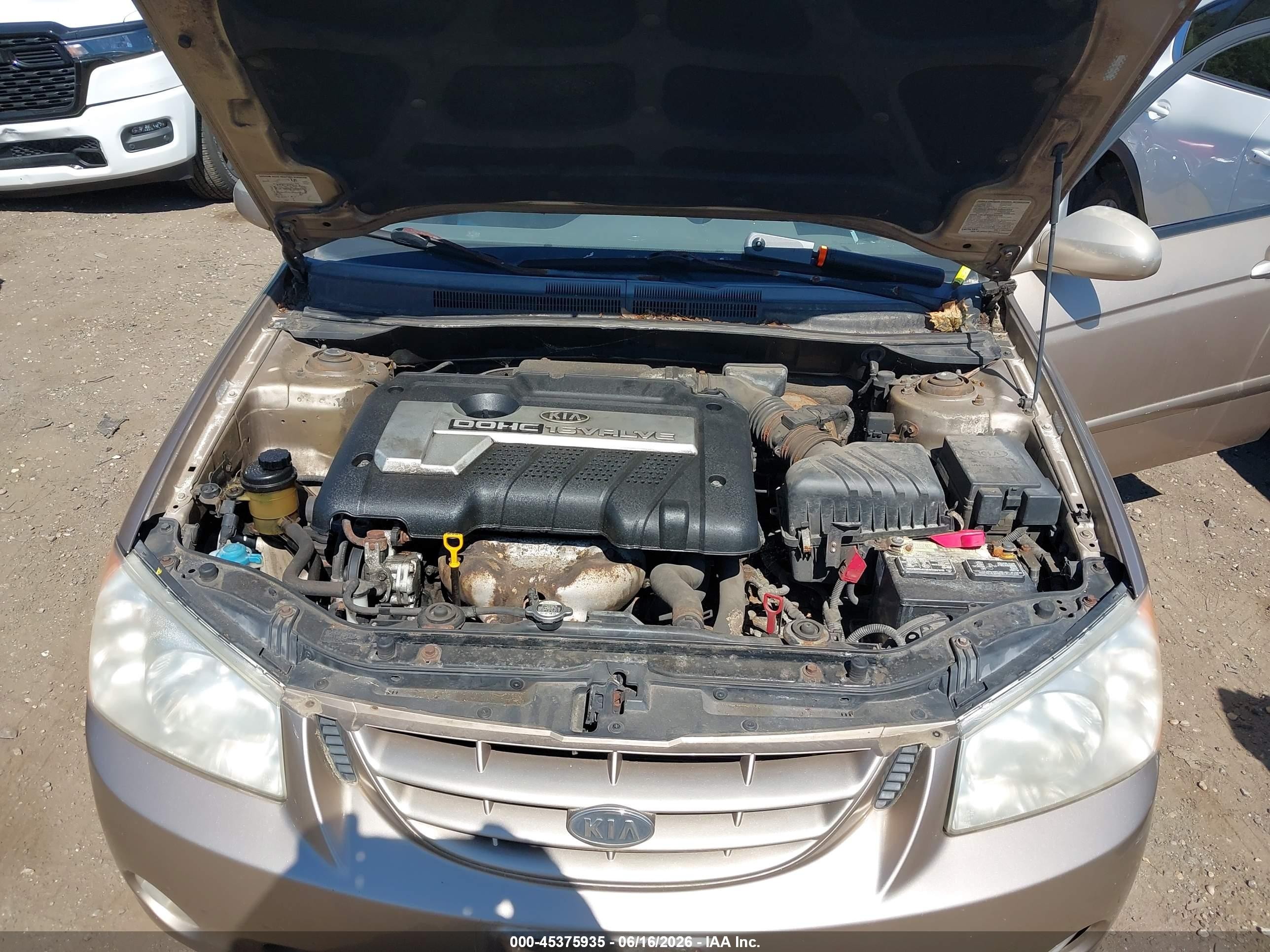 2005 Kia Spectra Ex/lx/sx Золотой vin: KNAFE122655157121