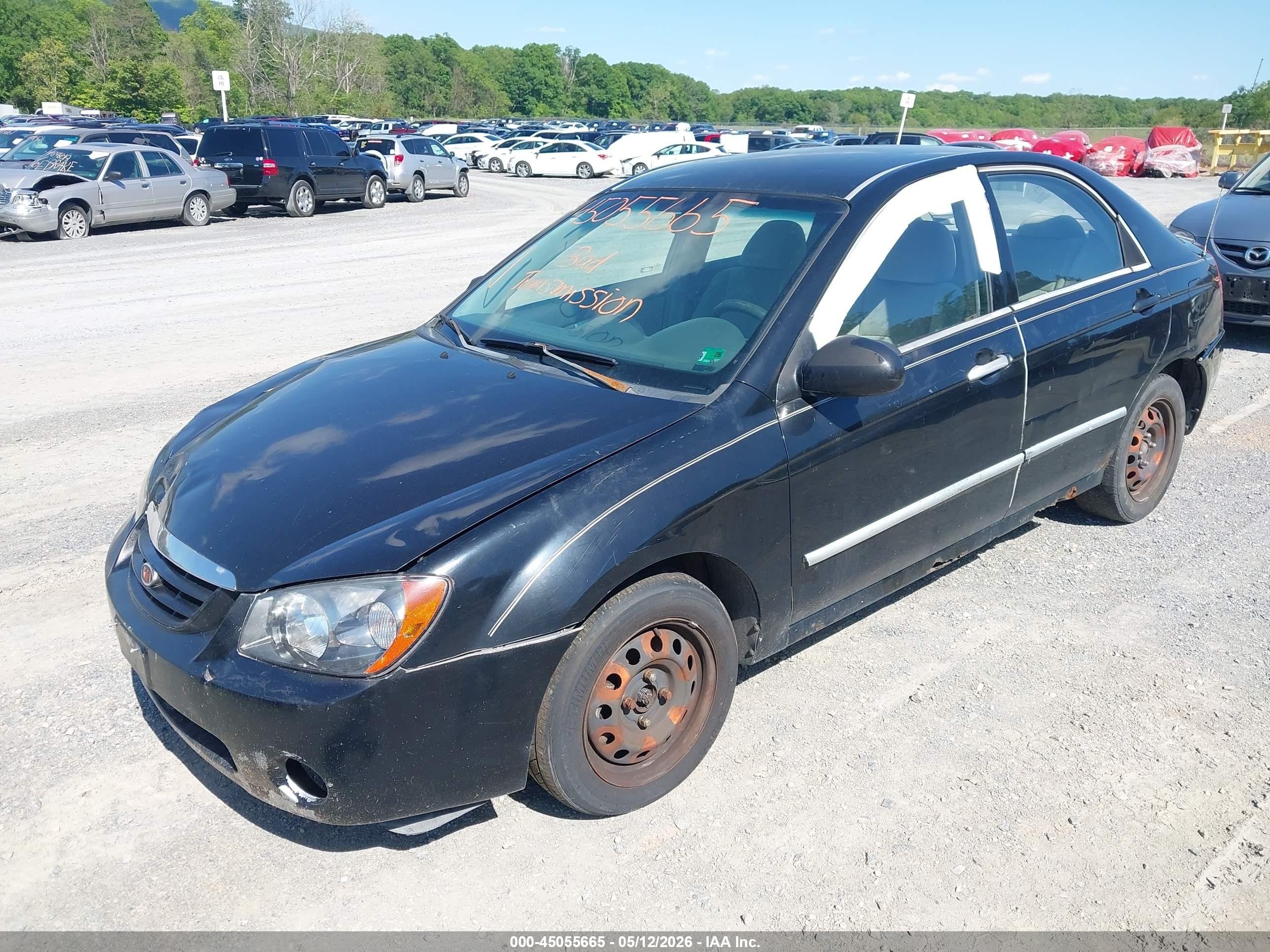 2006 Kia Spectra Ex/lx/sx Black vin: KNAFE122665307309