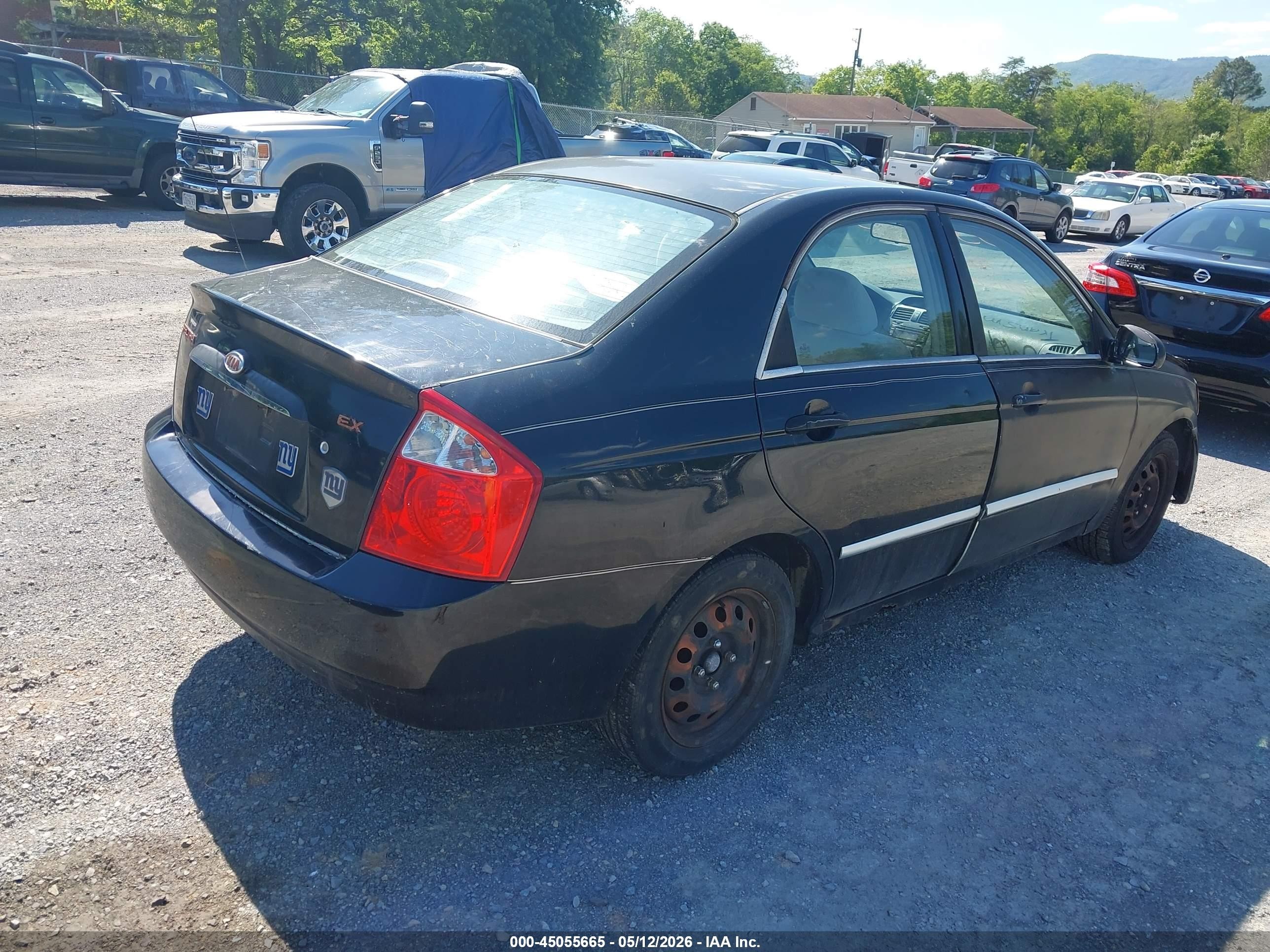 2006 Kia Spectra Ex/lx/sx Black vin: KNAFE122665307309