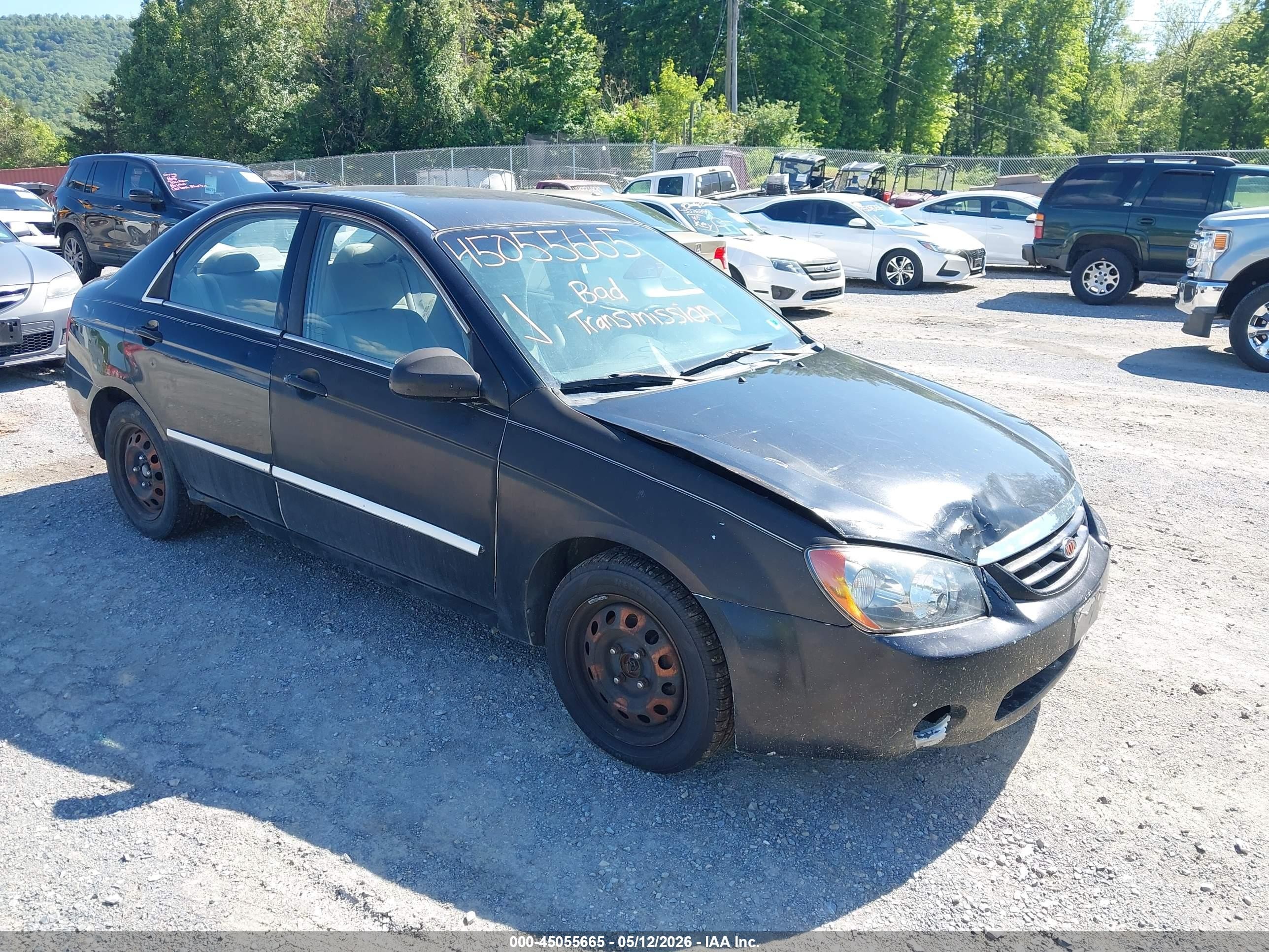 2006 Kia Spectra Ex/lx/sx Black vin: KNAFE122665307309
