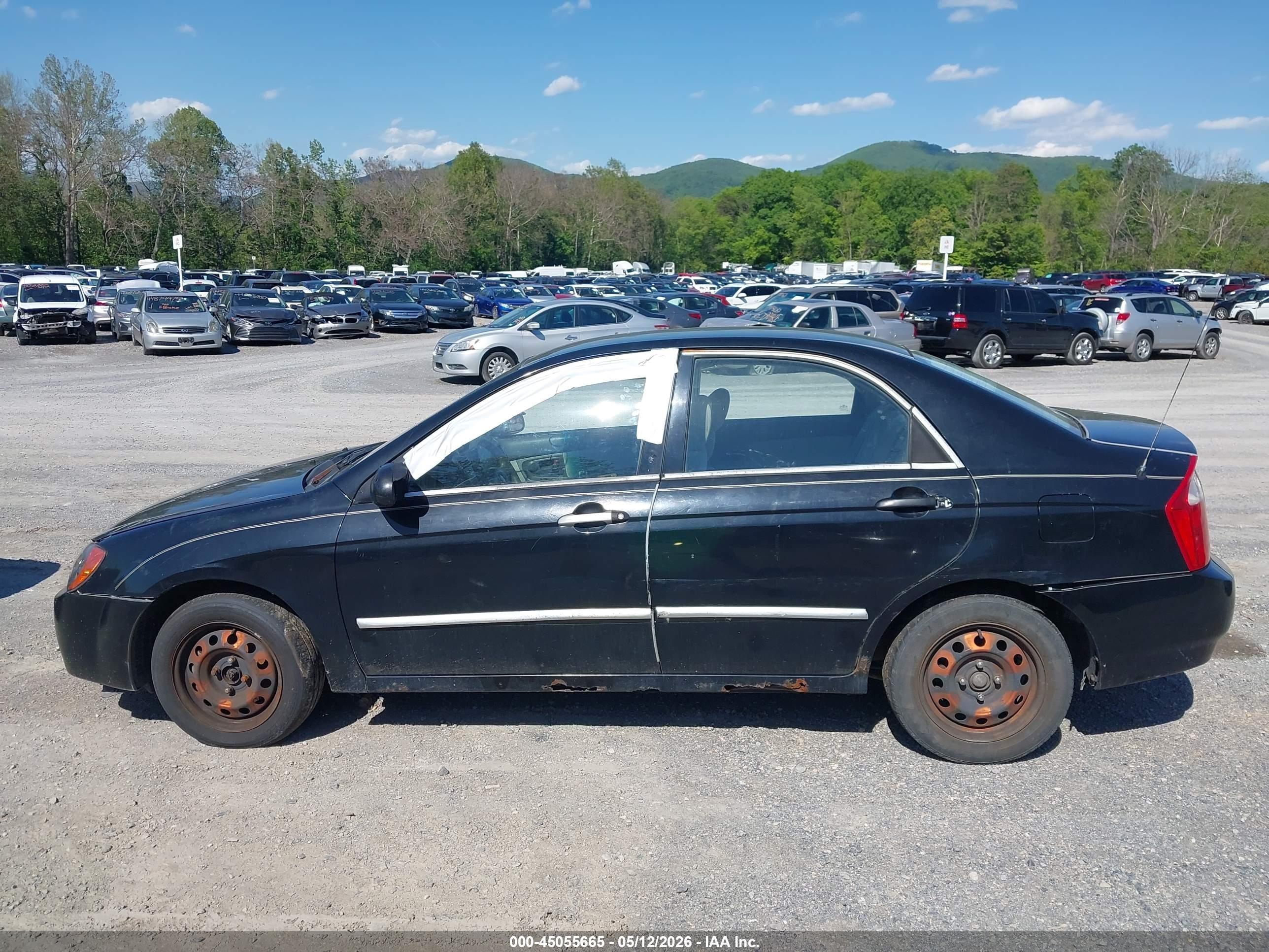 2006 Kia Spectra Ex/lx/sx Black vin: KNAFE122665307309