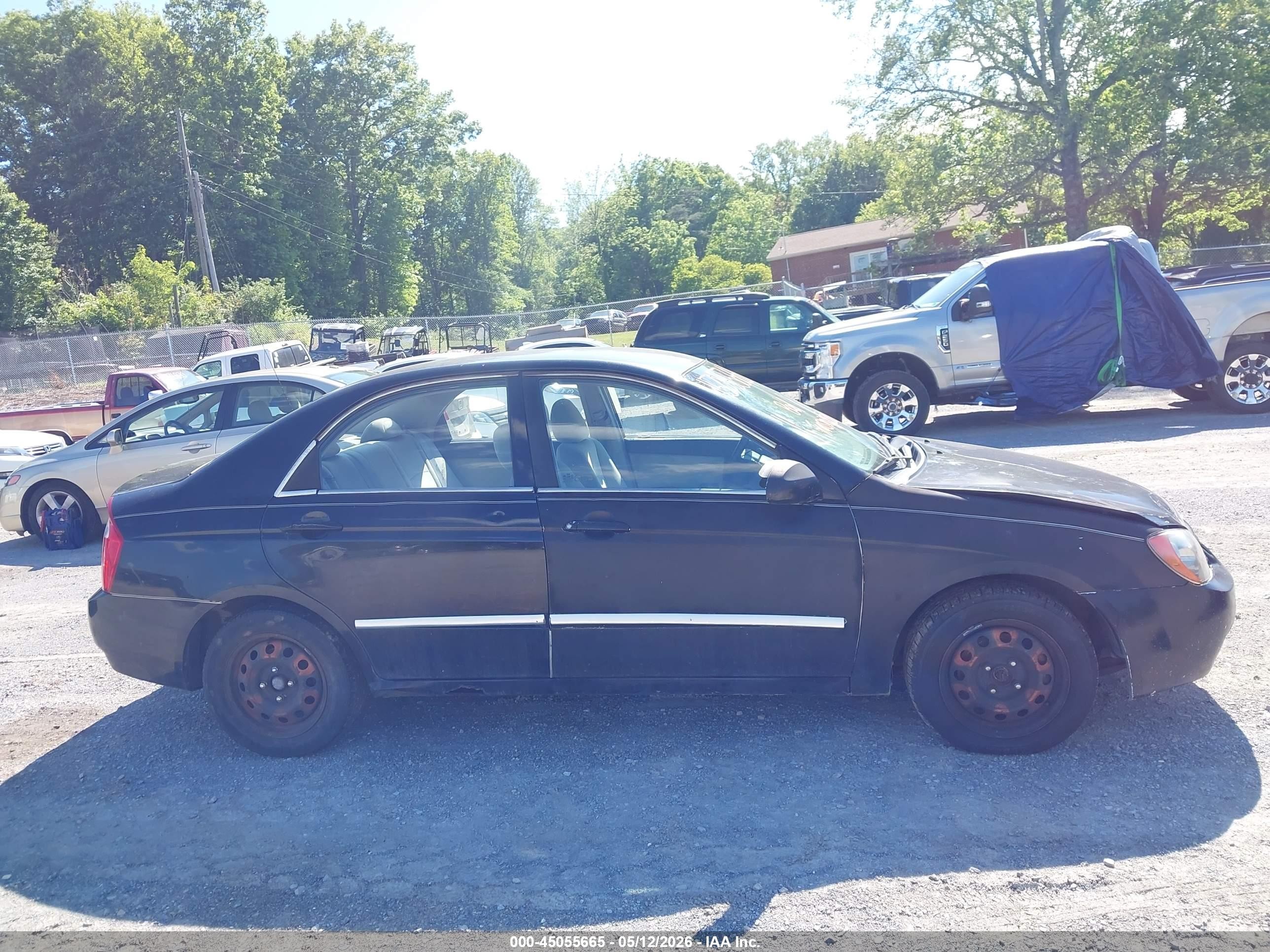 2006 Kia Spectra Ex/lx/sx Black vin: KNAFE122665307309