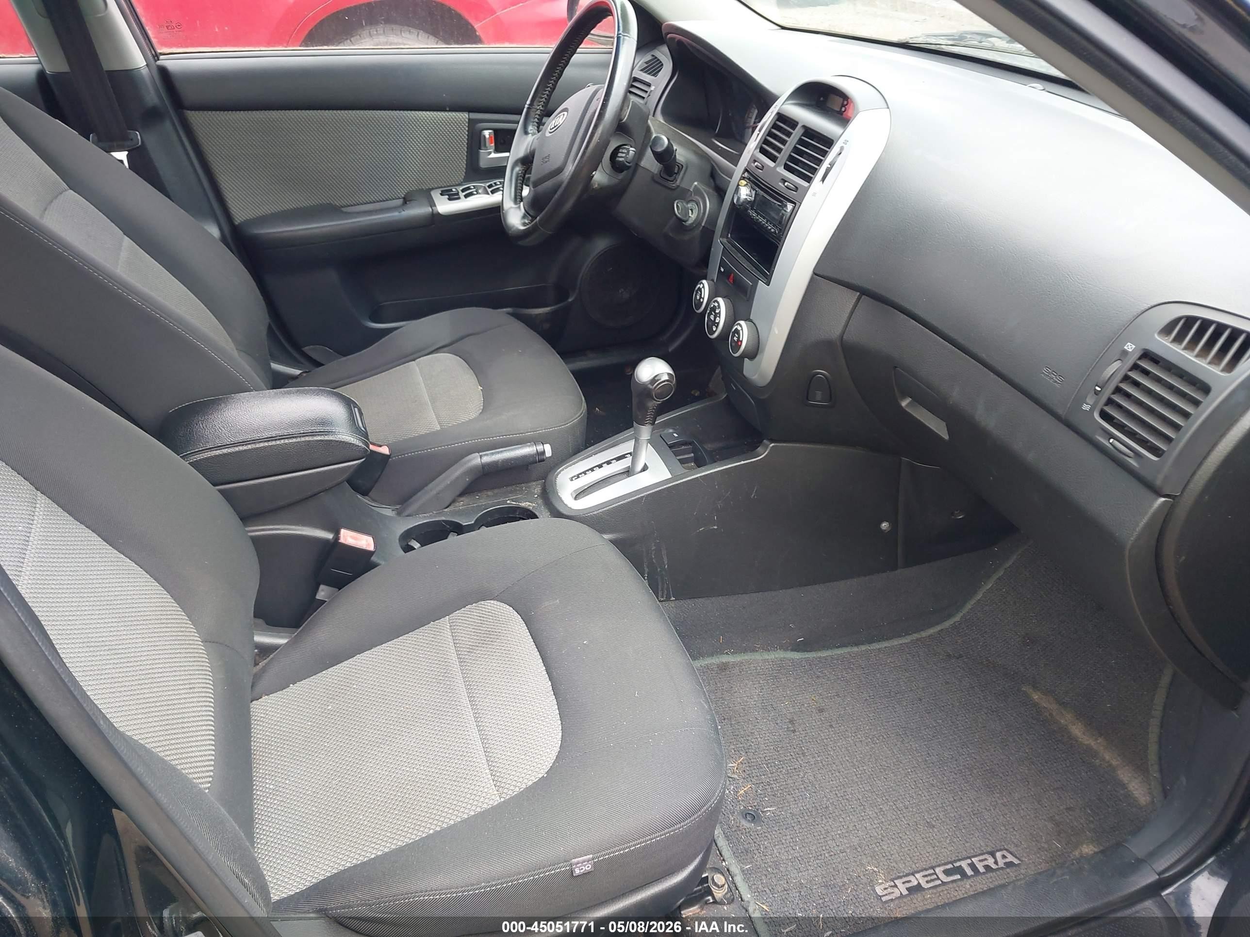 2007 Kia Spectra Sx Black vin: KNAFE122675006637