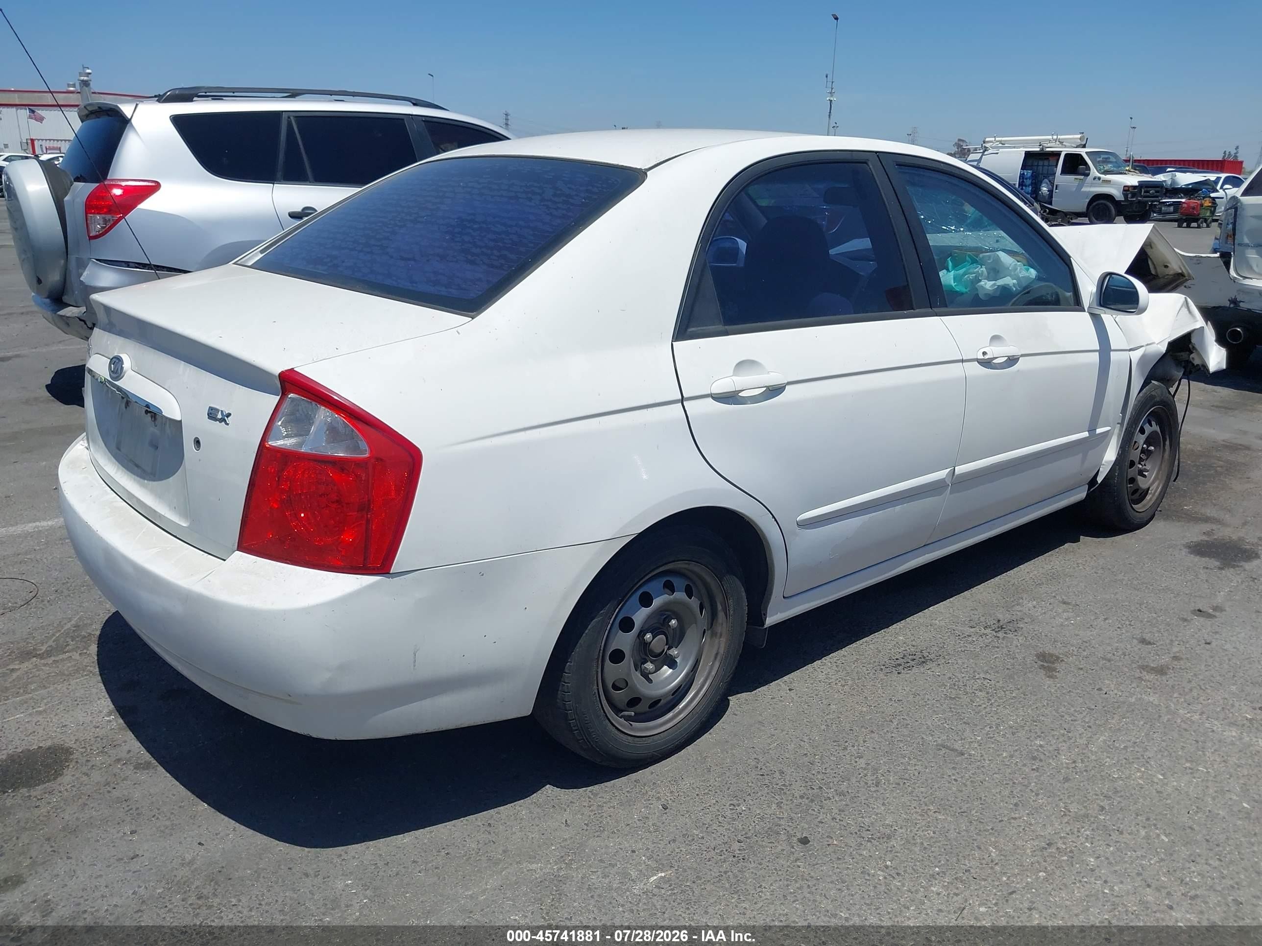 2005 Kia Spectra Ex/lx/sx White vin: KNAFE122755123818