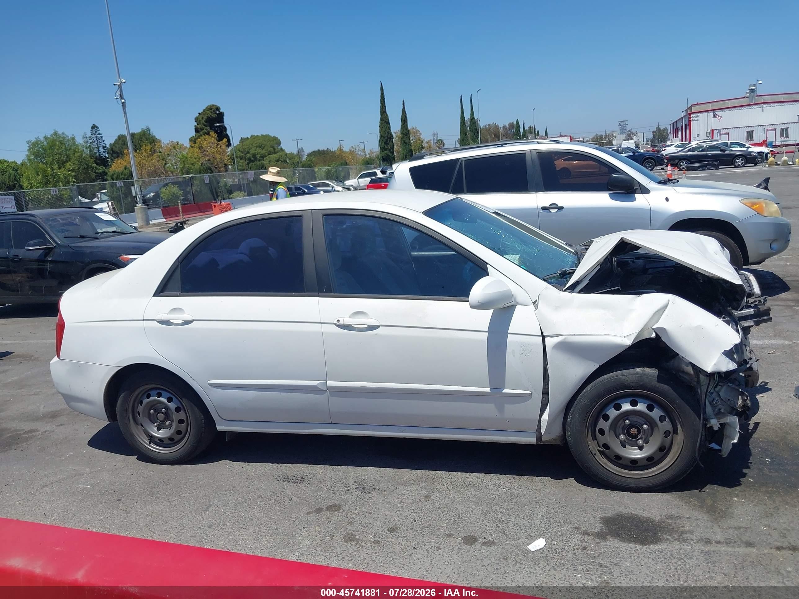 2005 Kia Spectra Ex/lx/sx White vin: KNAFE122755123818