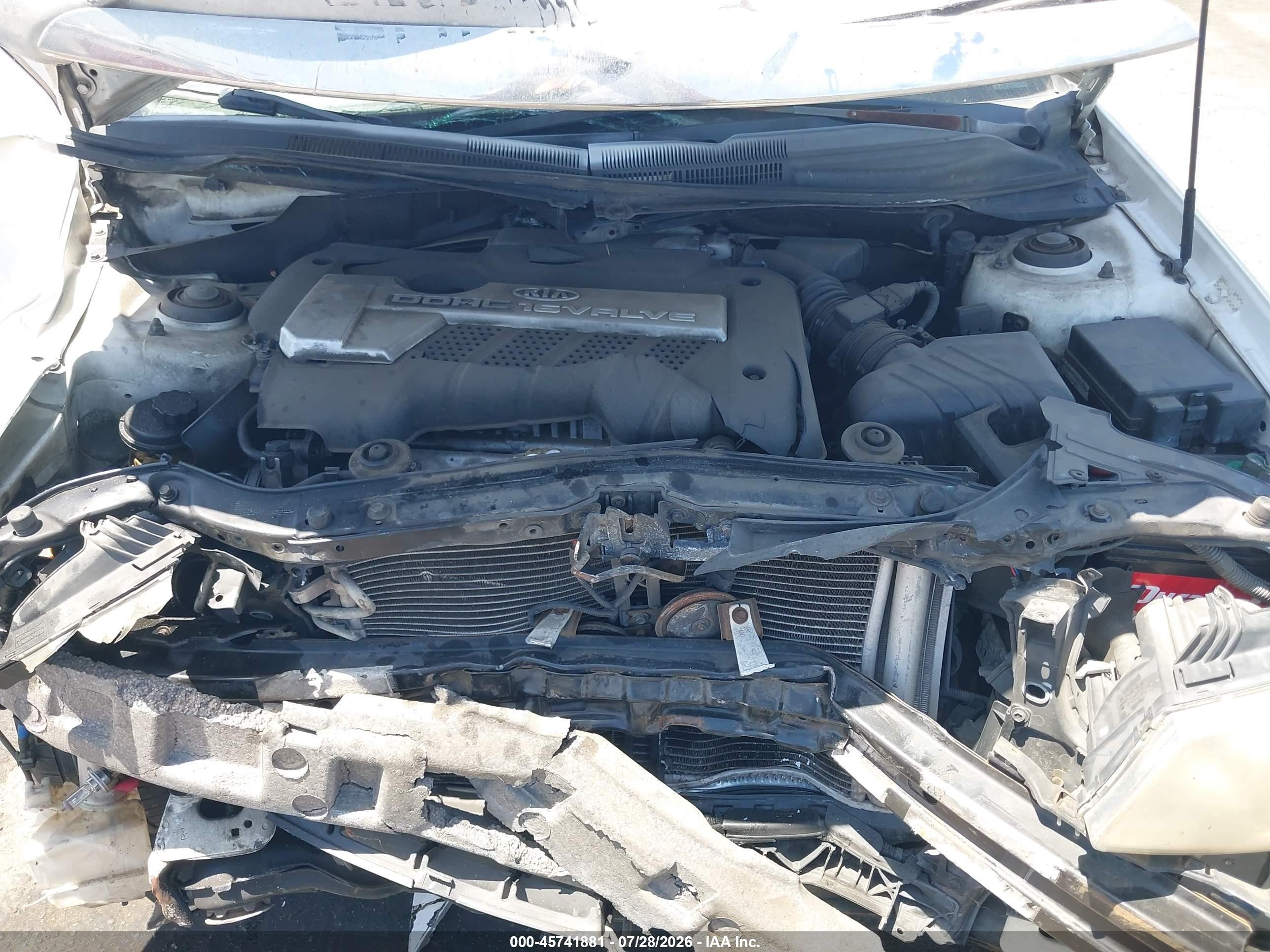 2005 Kia Spectra Ex/lx/sx White vin: KNAFE122755123818