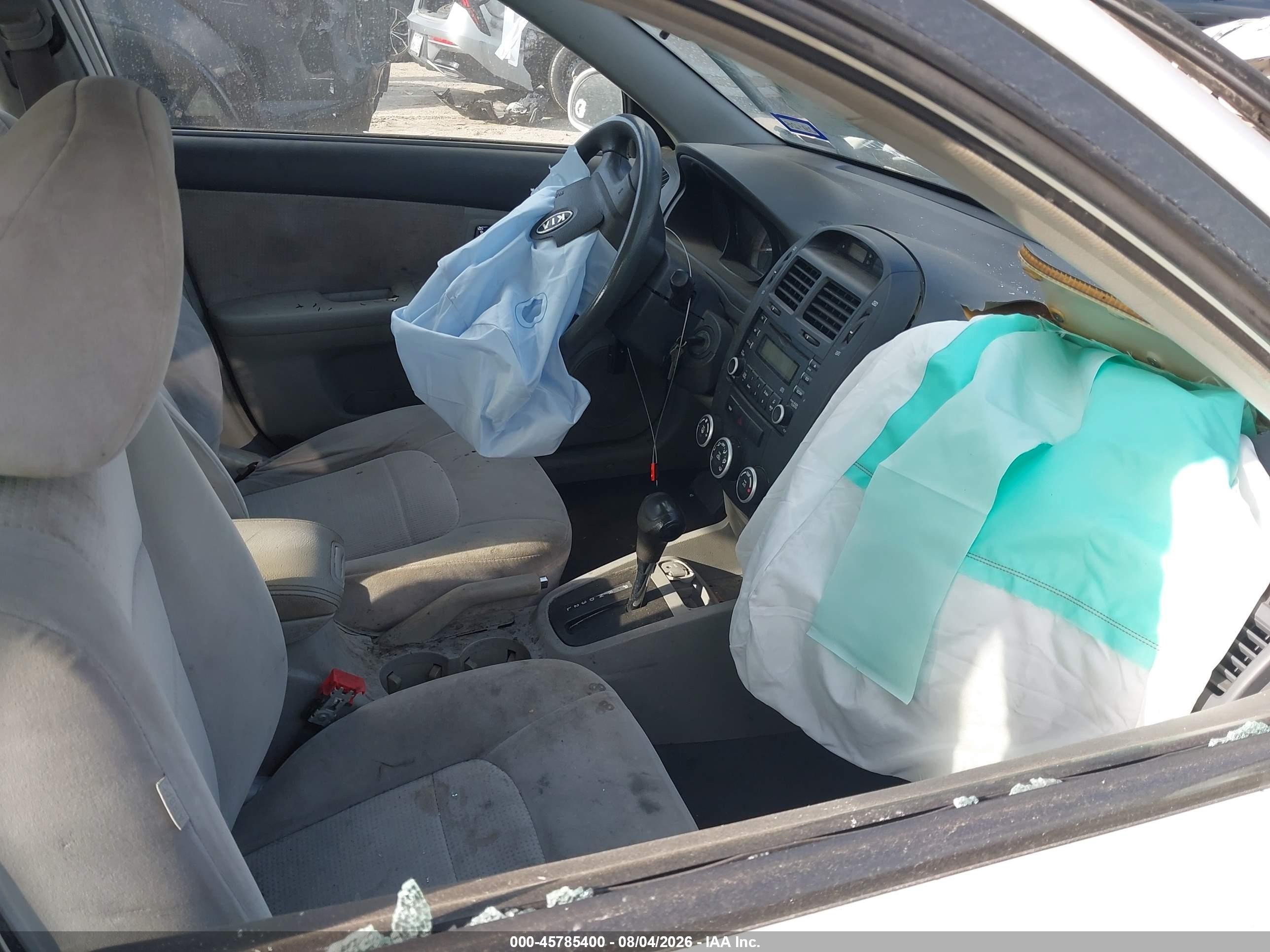 2007 Kia Spectra Ex White vin: KNAFE122775487658