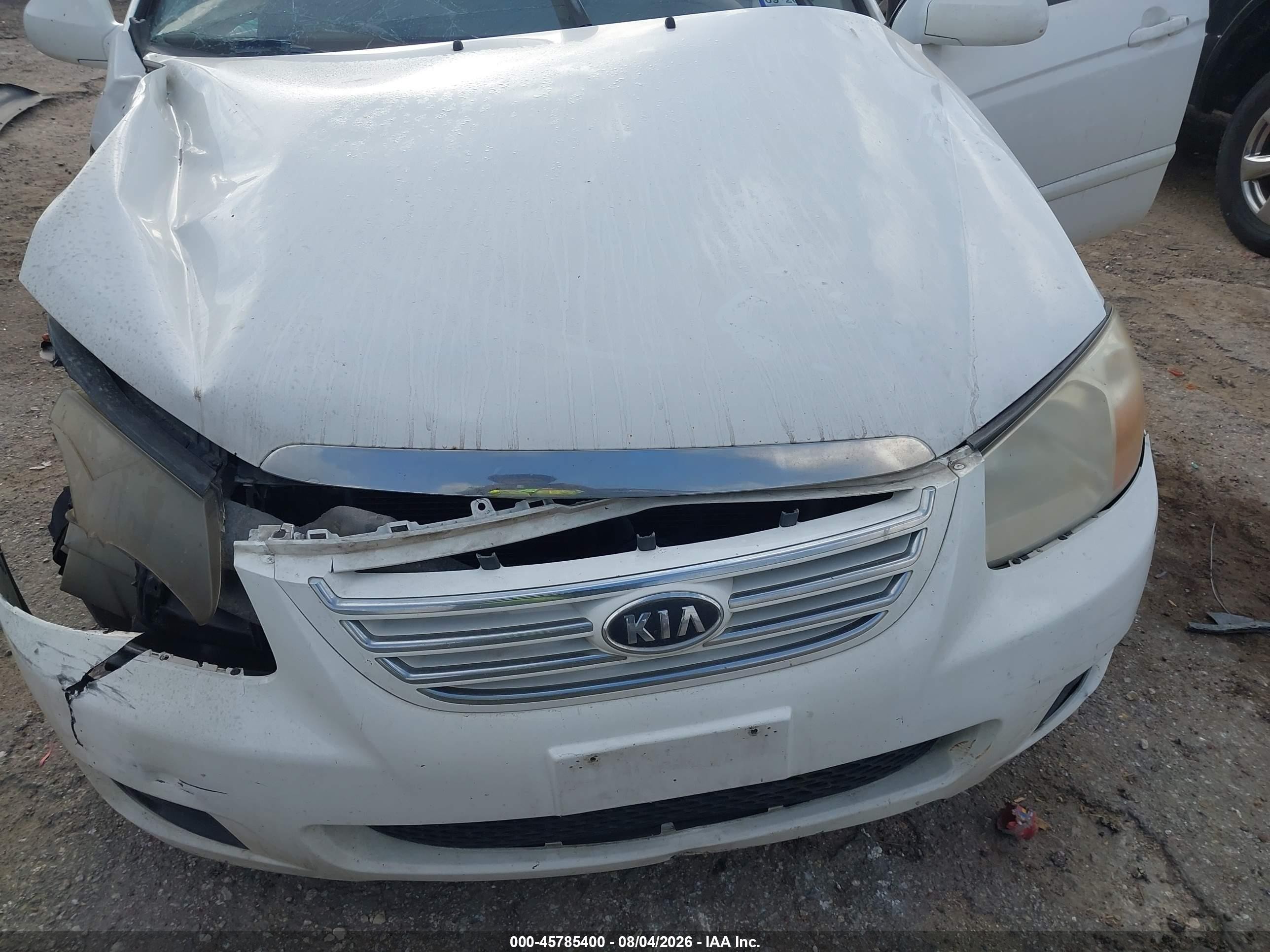 2007 Kia Spectra Ex White vin: KNAFE122775487658