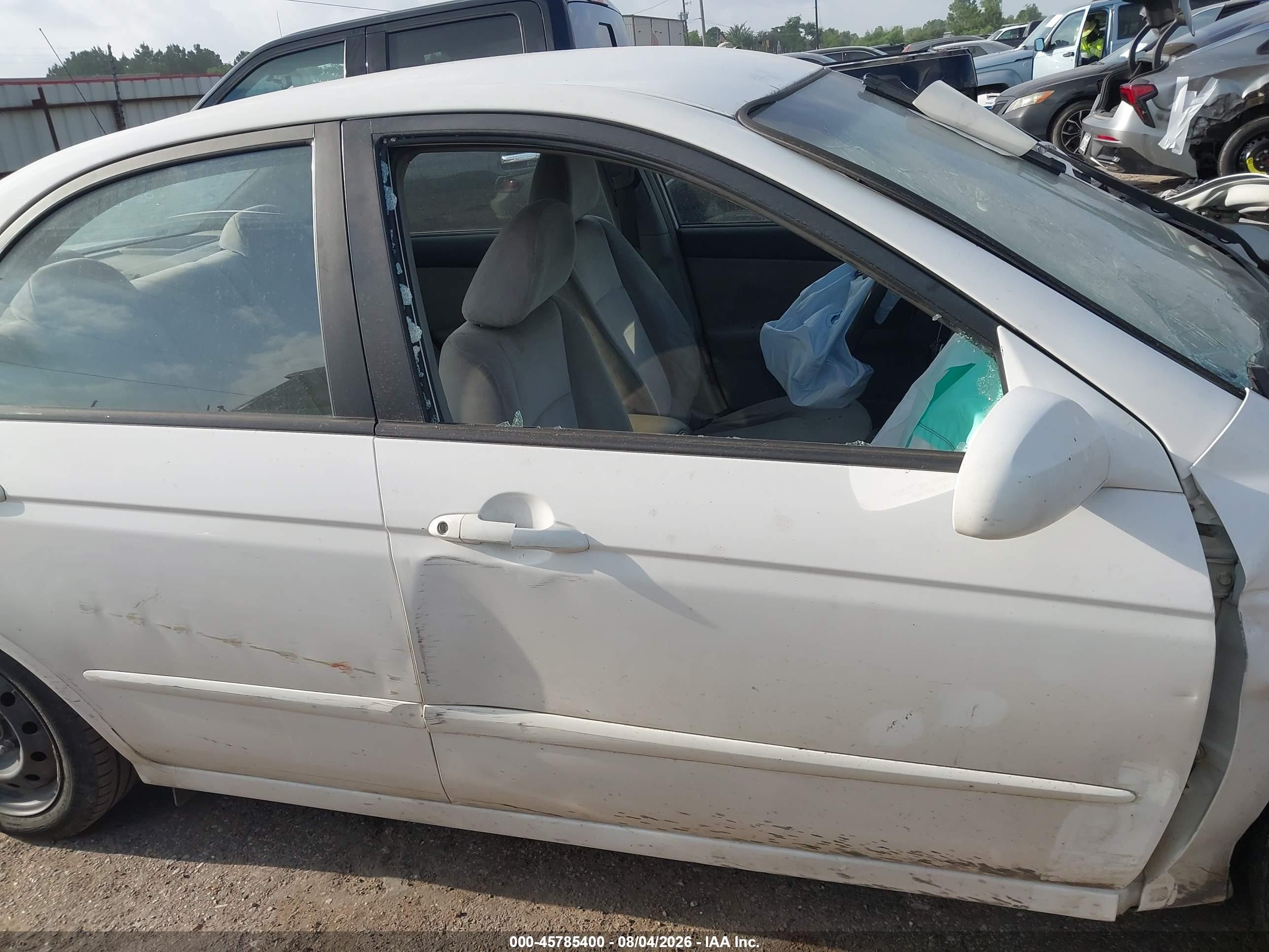 2007 Kia Spectra Ex White vin: KNAFE122775487658