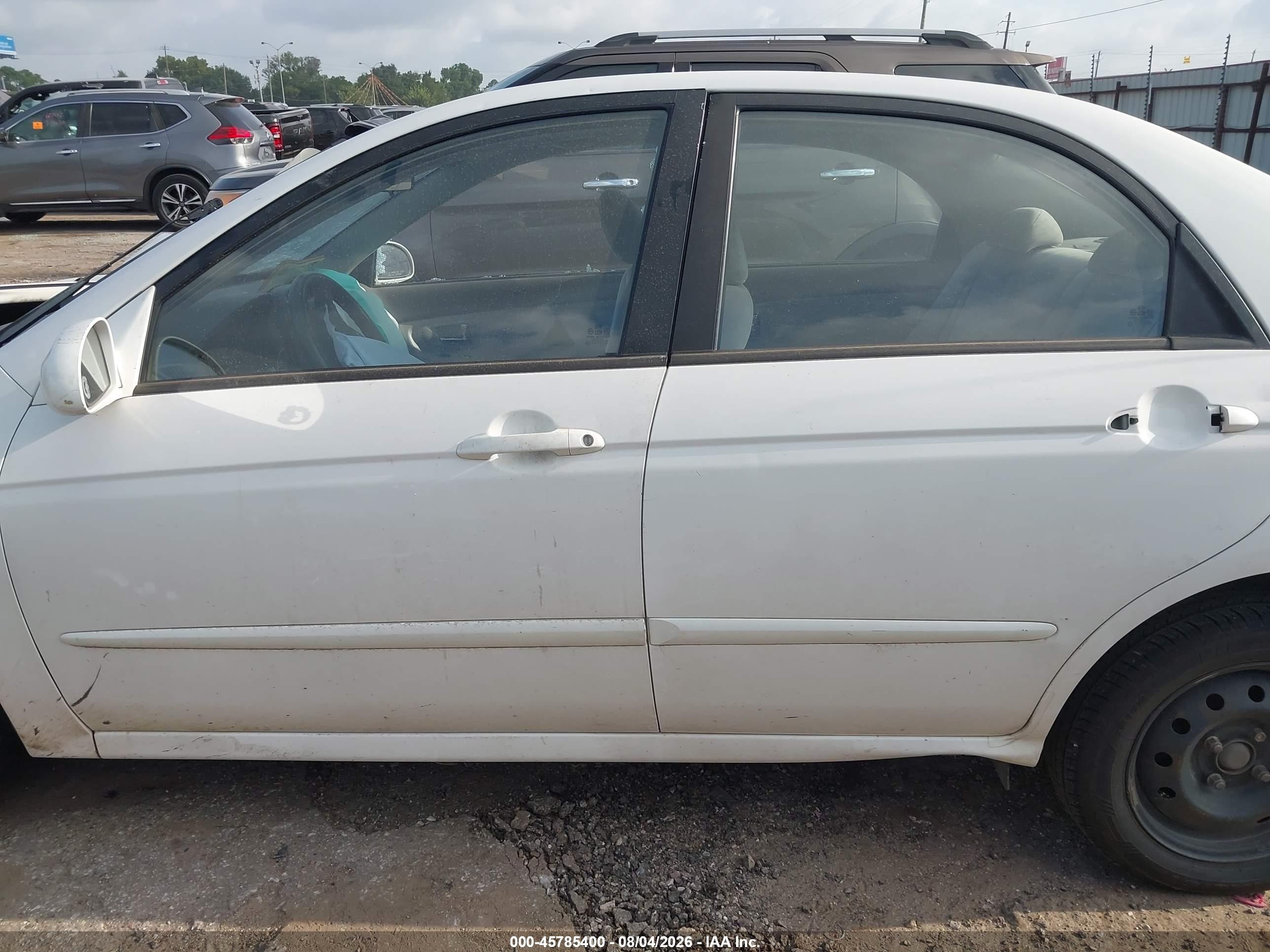2007 Kia Spectra Ex White vin: KNAFE122775487658