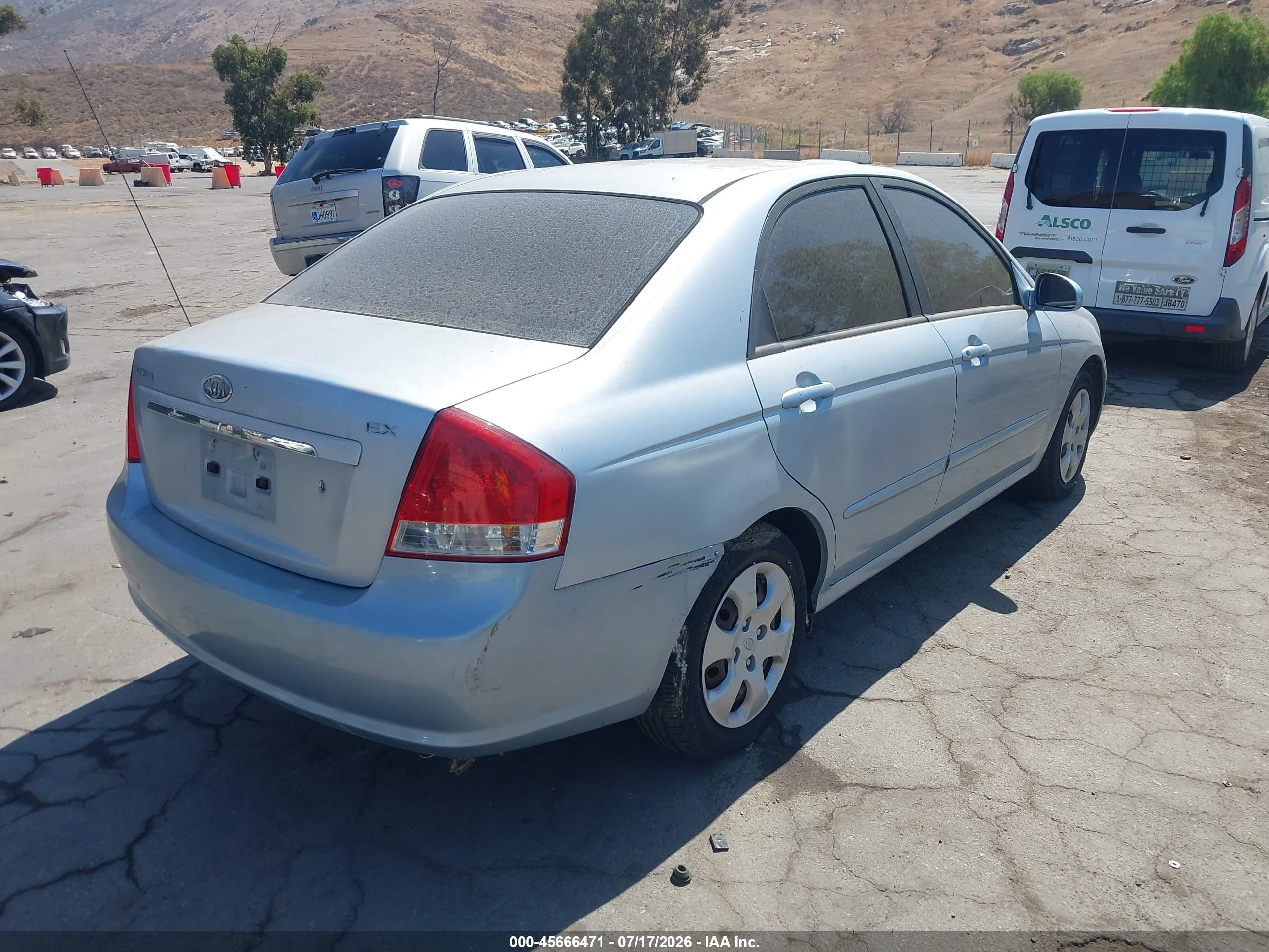 2007 Kia Spectra Ex Blue vin: KNAFE122775487918