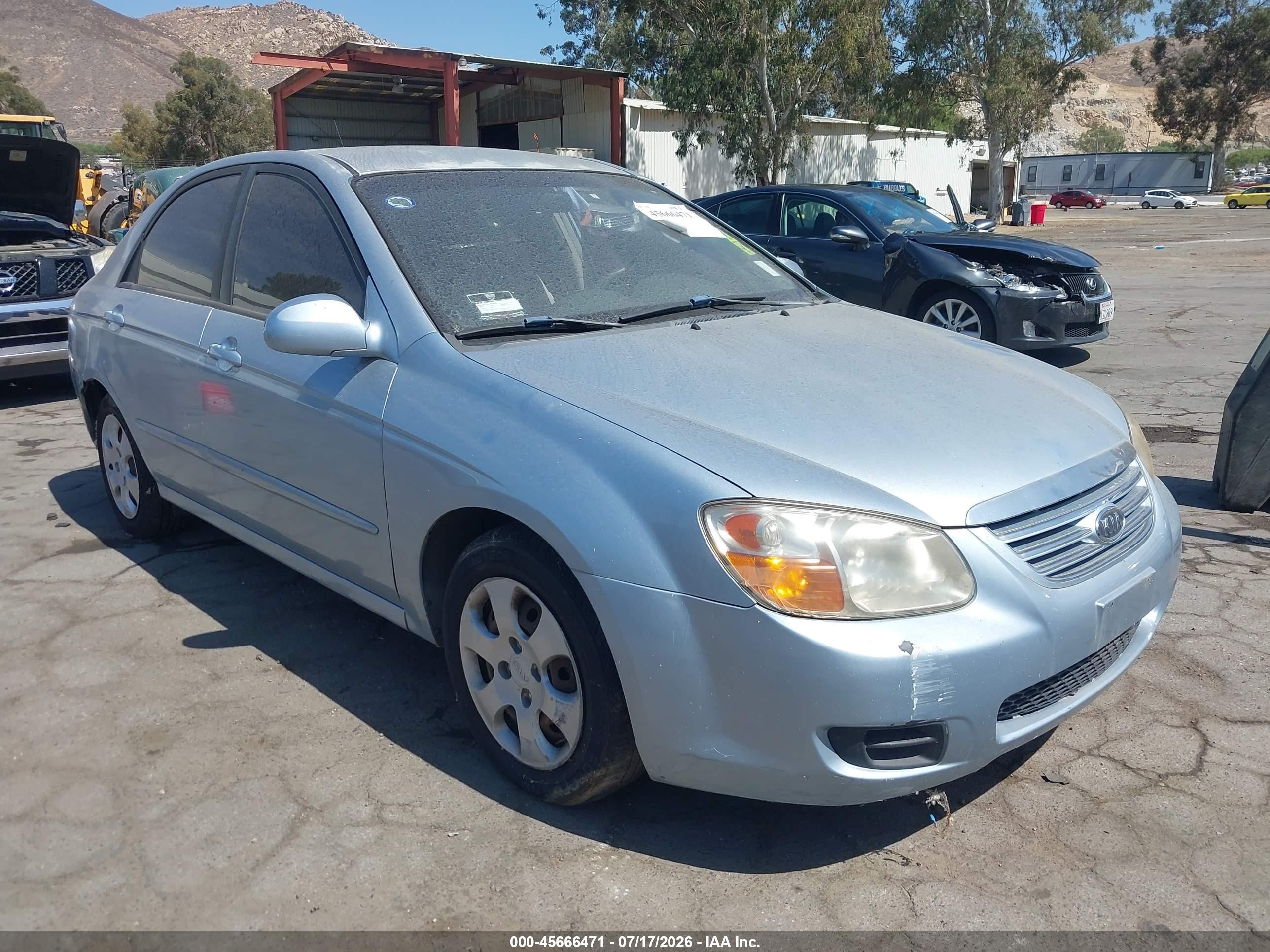 2007 Kia Spectra Ex Blue vin: KNAFE122775487918