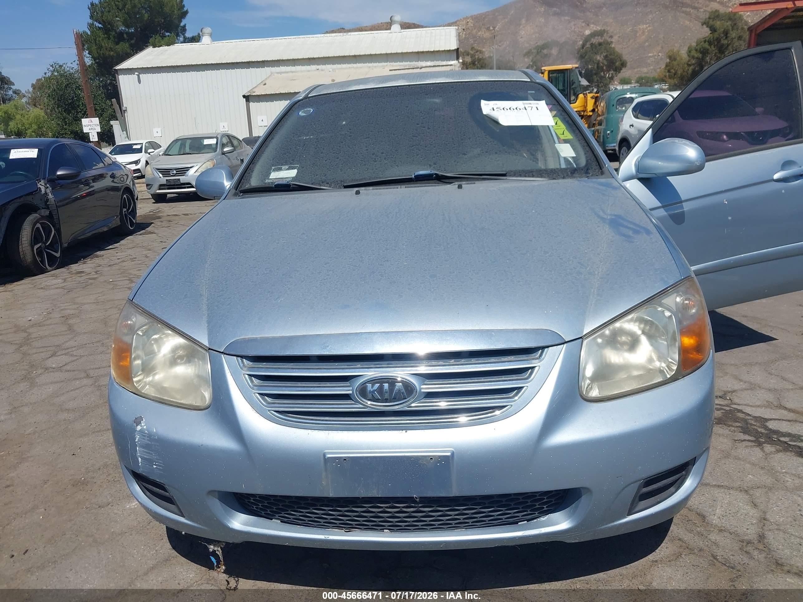 2007 Kia Spectra Ex Blue vin: KNAFE122775487918