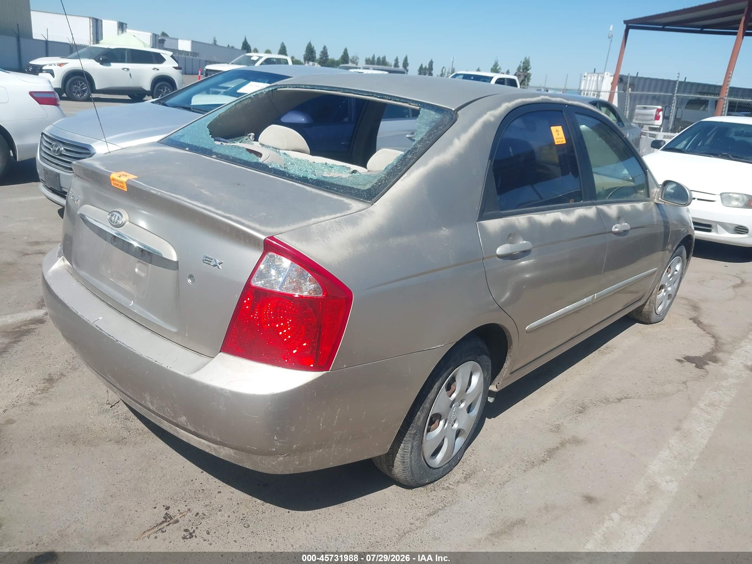 2006 Kia Spectra Ex/lx/sx Gold vin: KNAFE122865261708