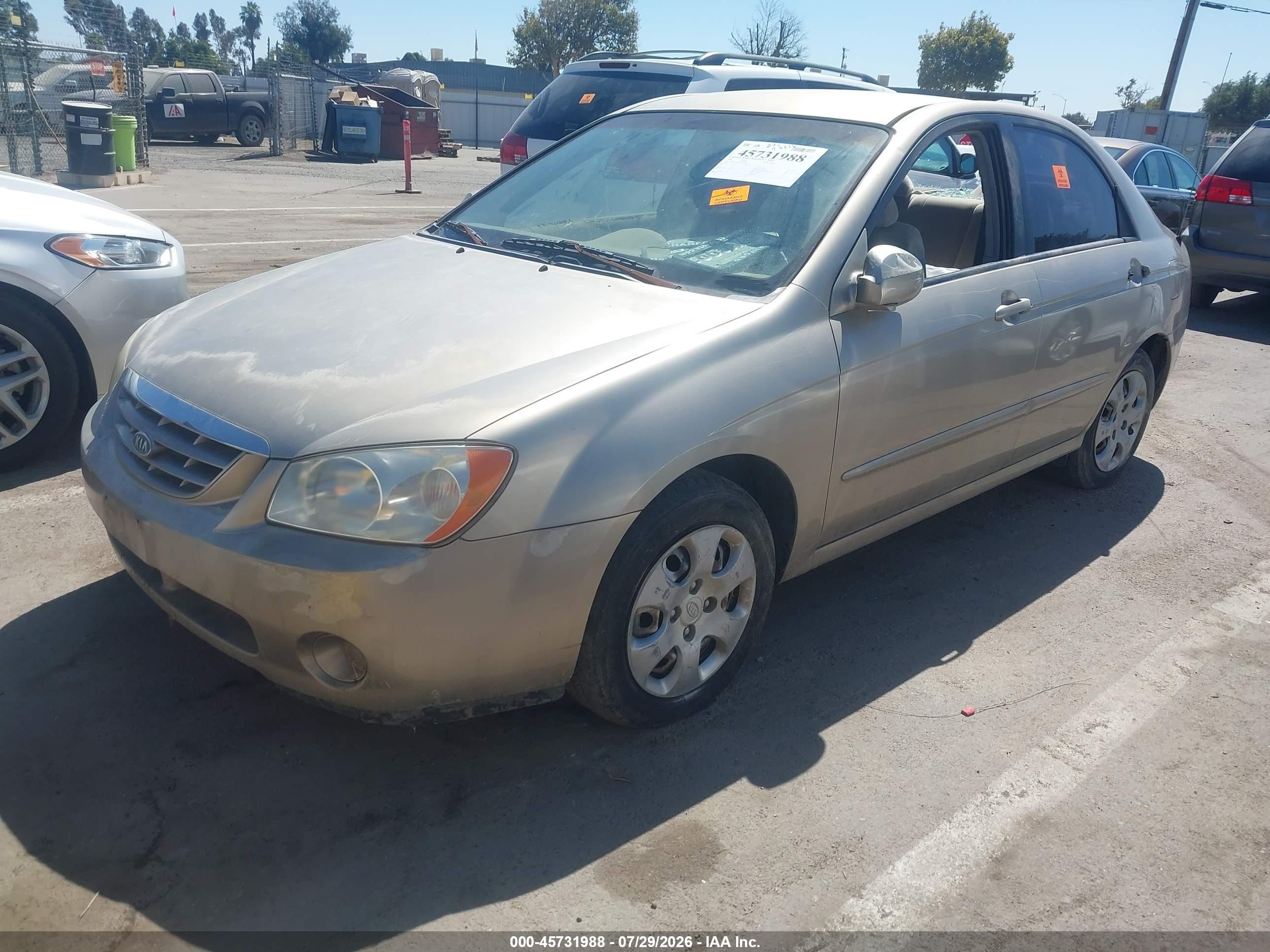2006 Kia Spectra Ex/lx/sx Gold vin: KNAFE122865261708