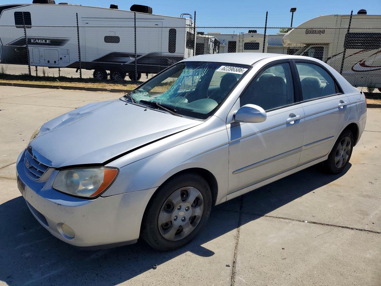 2005 Kia Spectra Lx Silver vin: KNAFE122X55192339