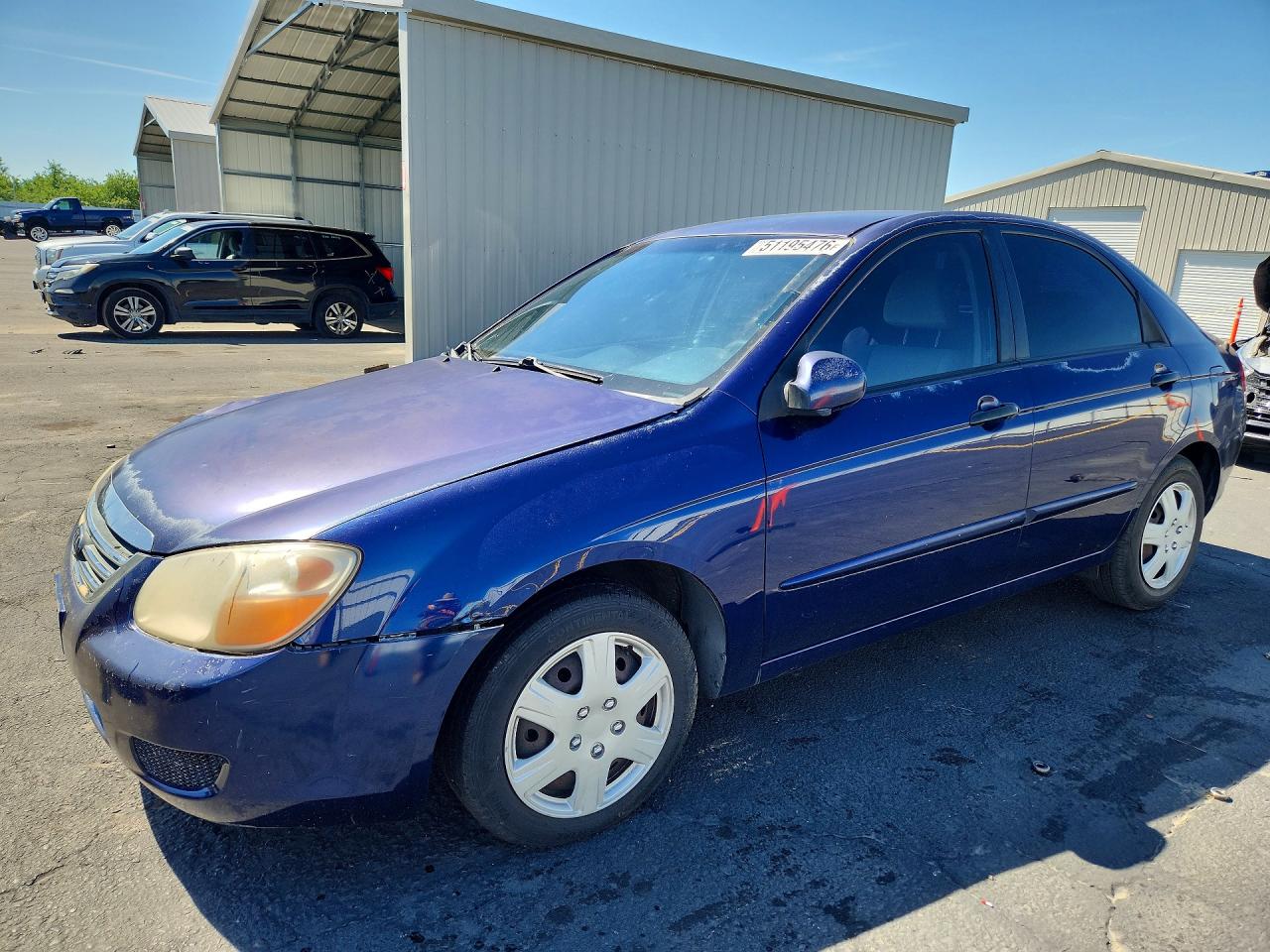 2008 Kia Spectra Lx Blue vin: KNAFE122X85525367