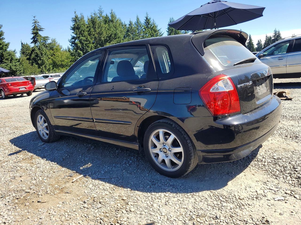 2005 Kia Spectra Spectra5 Black vin: KNAFE161055072163