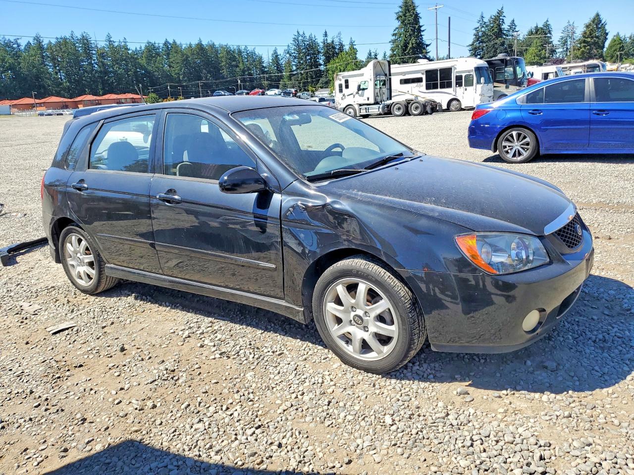 2005 Kia Spectra Spectra5 Black vin: KNAFE161055072163