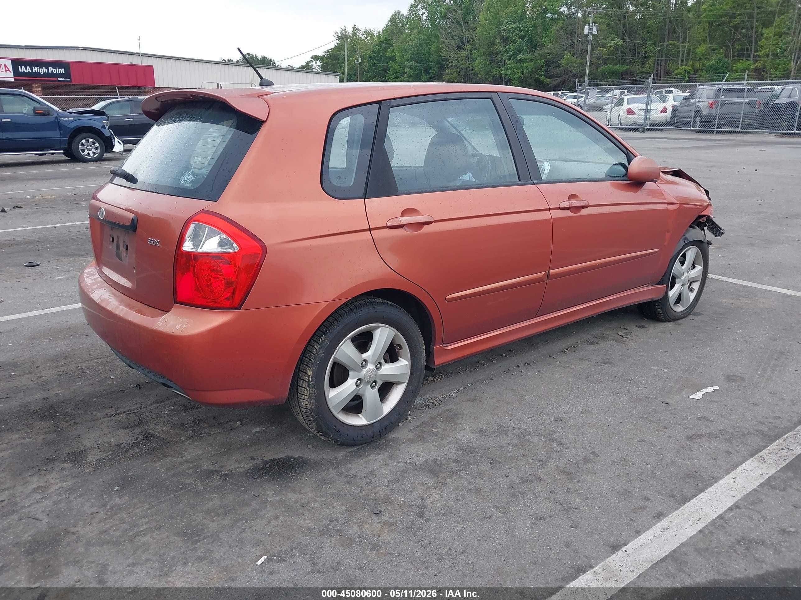 2008 Kia Spectra5 Sx Orange vin: KNAFE161085018821