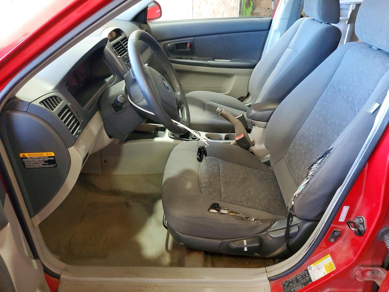 2006 Kia Spectra Spectra5 Red vin: KNAFE161365244901