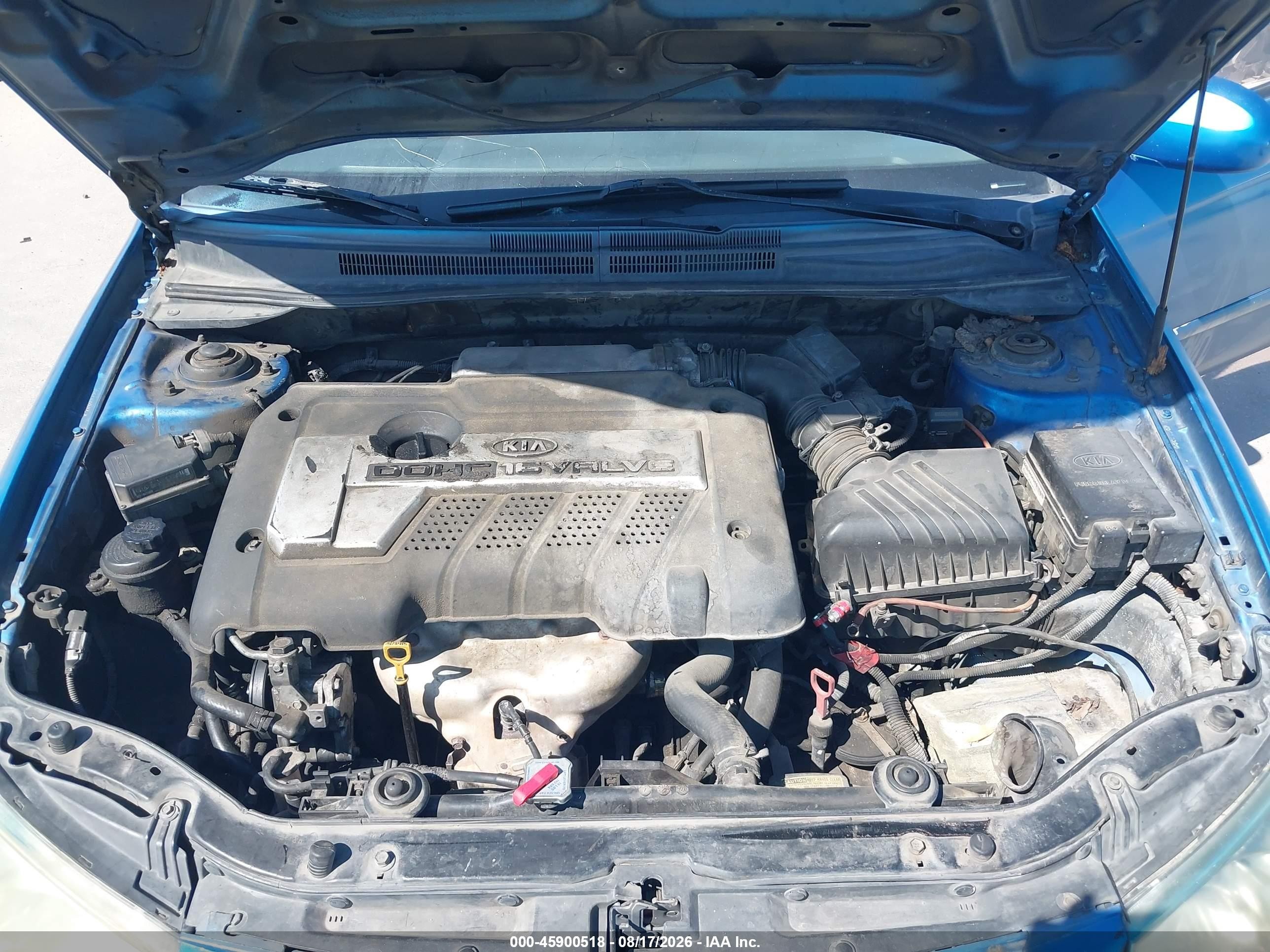 2005 Kia Spectra5   Blue vin: KNAFE161555178320