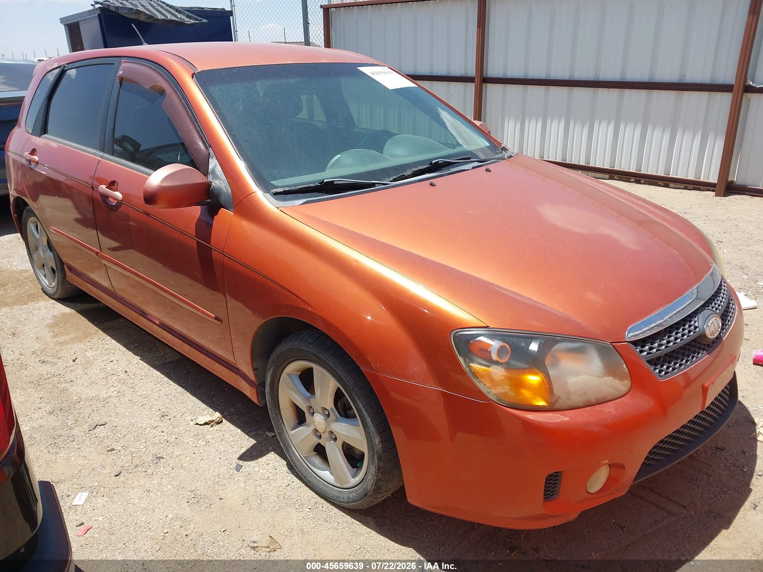 2008 Kia Spectra5 Sx Оранжевый vin: KNAFE161585013257