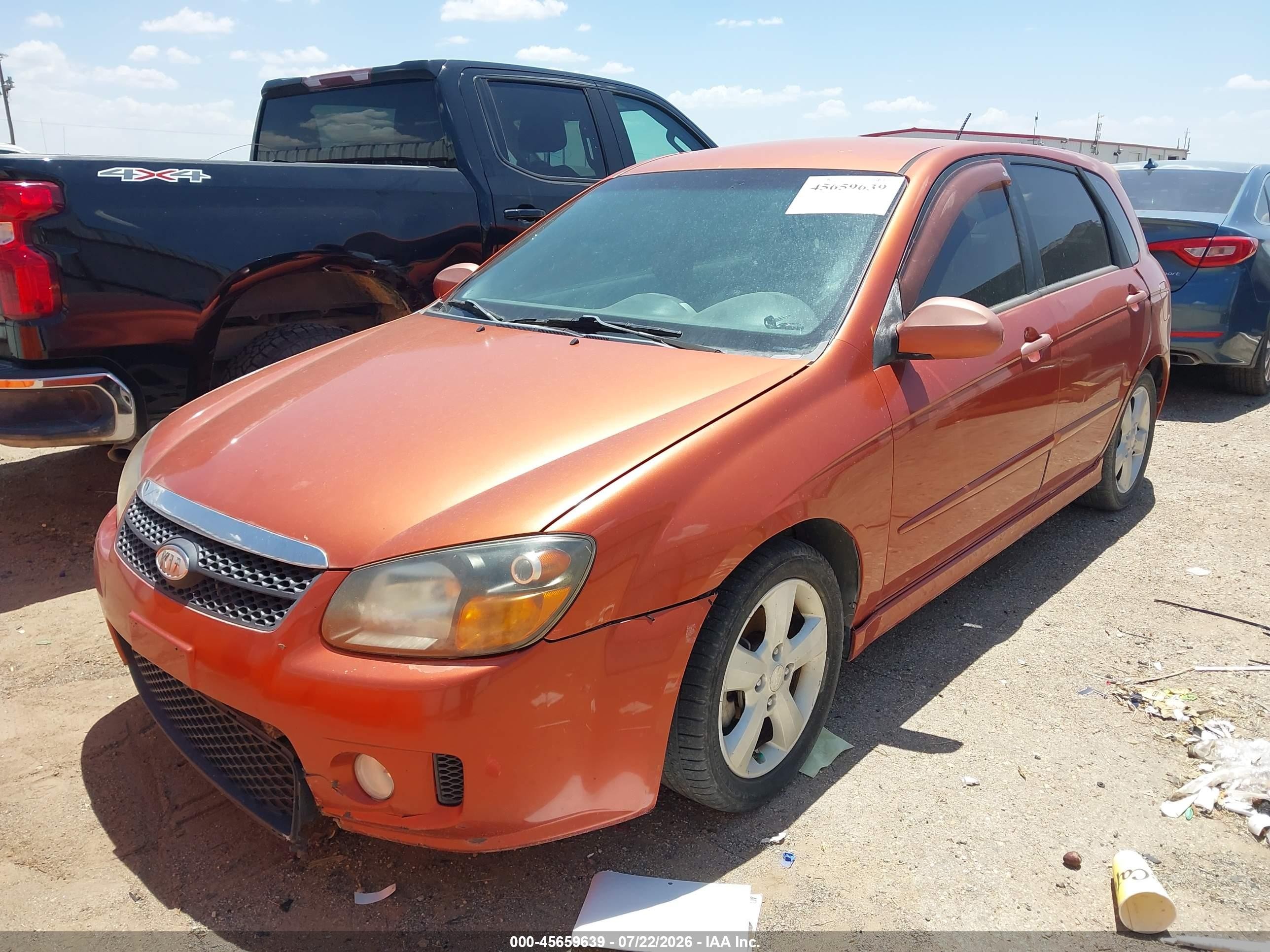 2008 Kia Spectra5 Sx Оранжевый vin: KNAFE161585013257