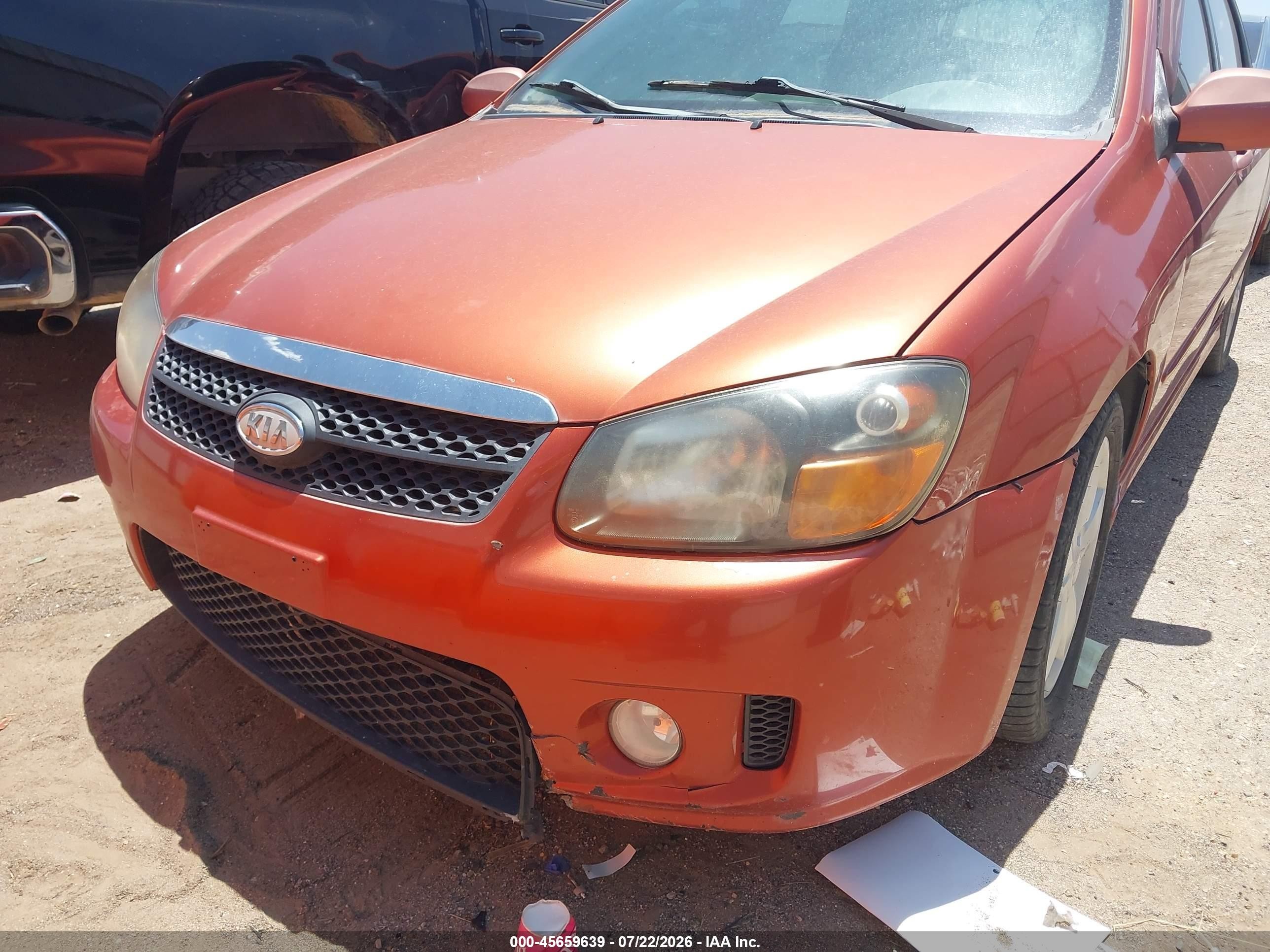 2008 Kia Spectra5 Sx Оранжевый vin: KNAFE161585013257