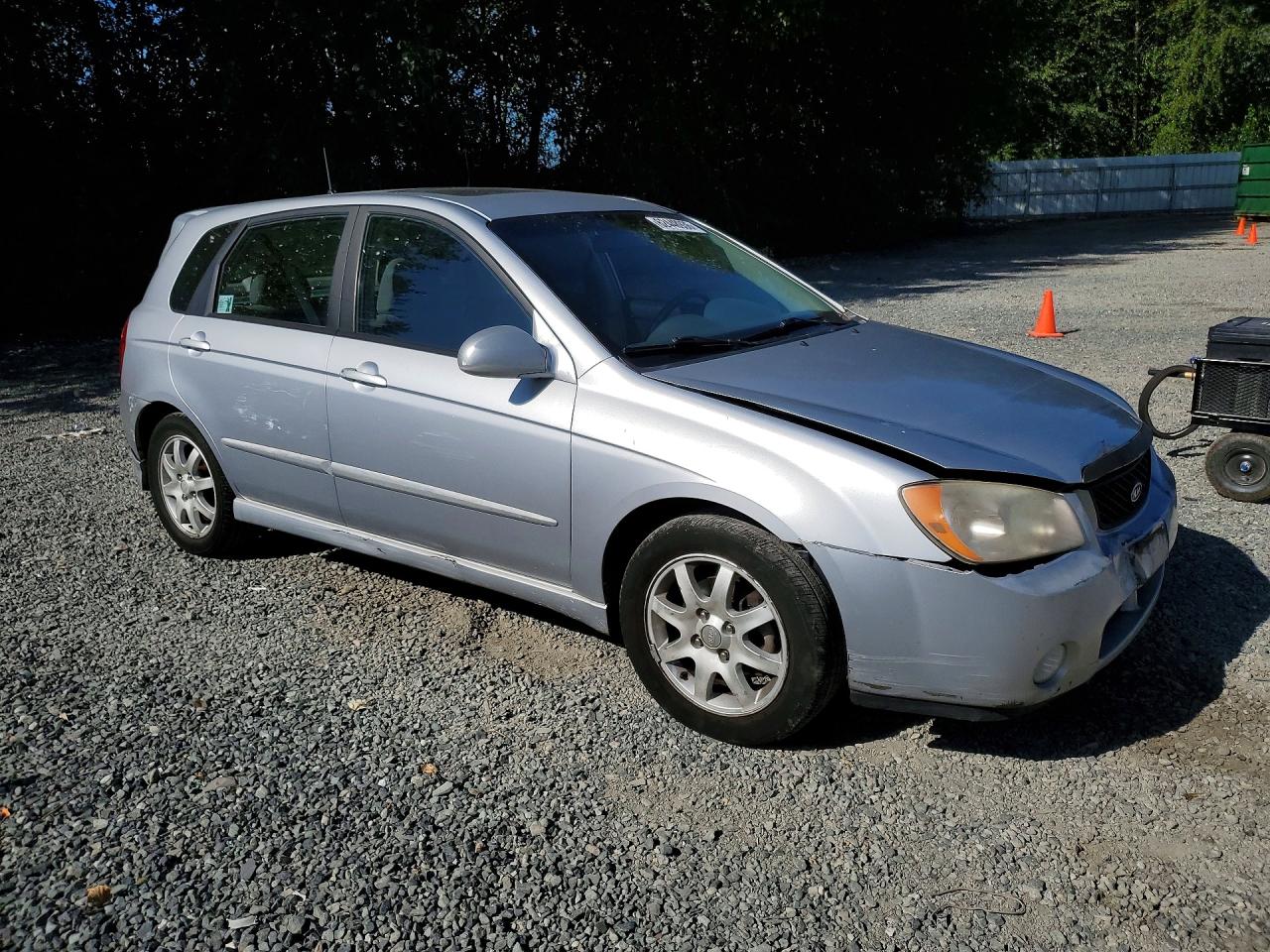 2005 Kia Spectra Spectra5 Silver vin: KNAFE161655117686