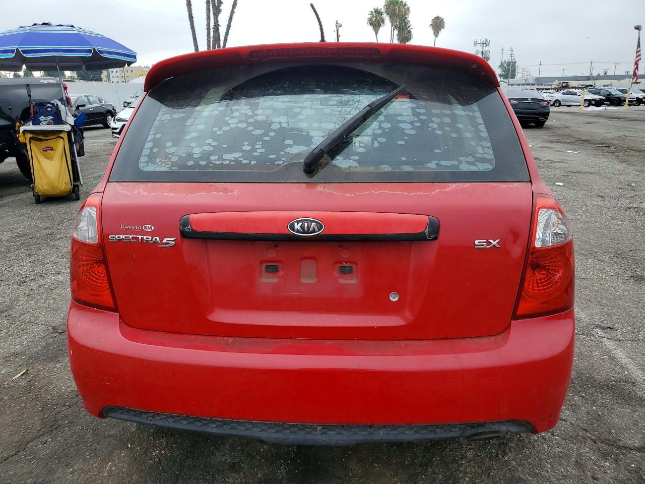 2008 Kia Spectra5 5 Sx Red vin: KNAFE161885013625