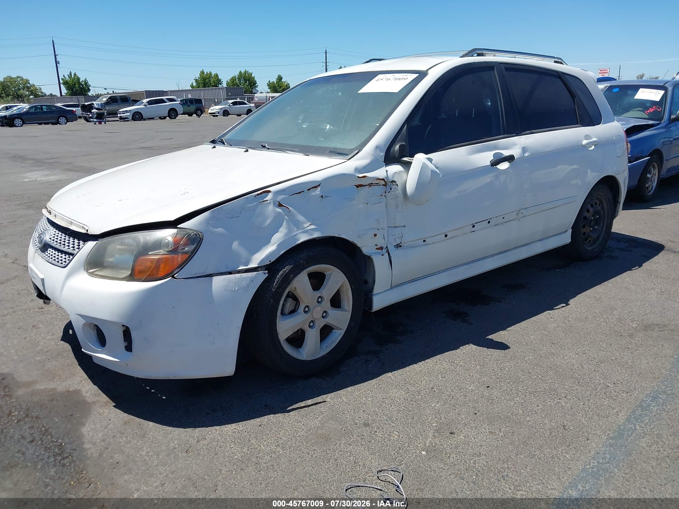 2008 Kia Spectra5 Sx White vin: KNAFE161X85012900