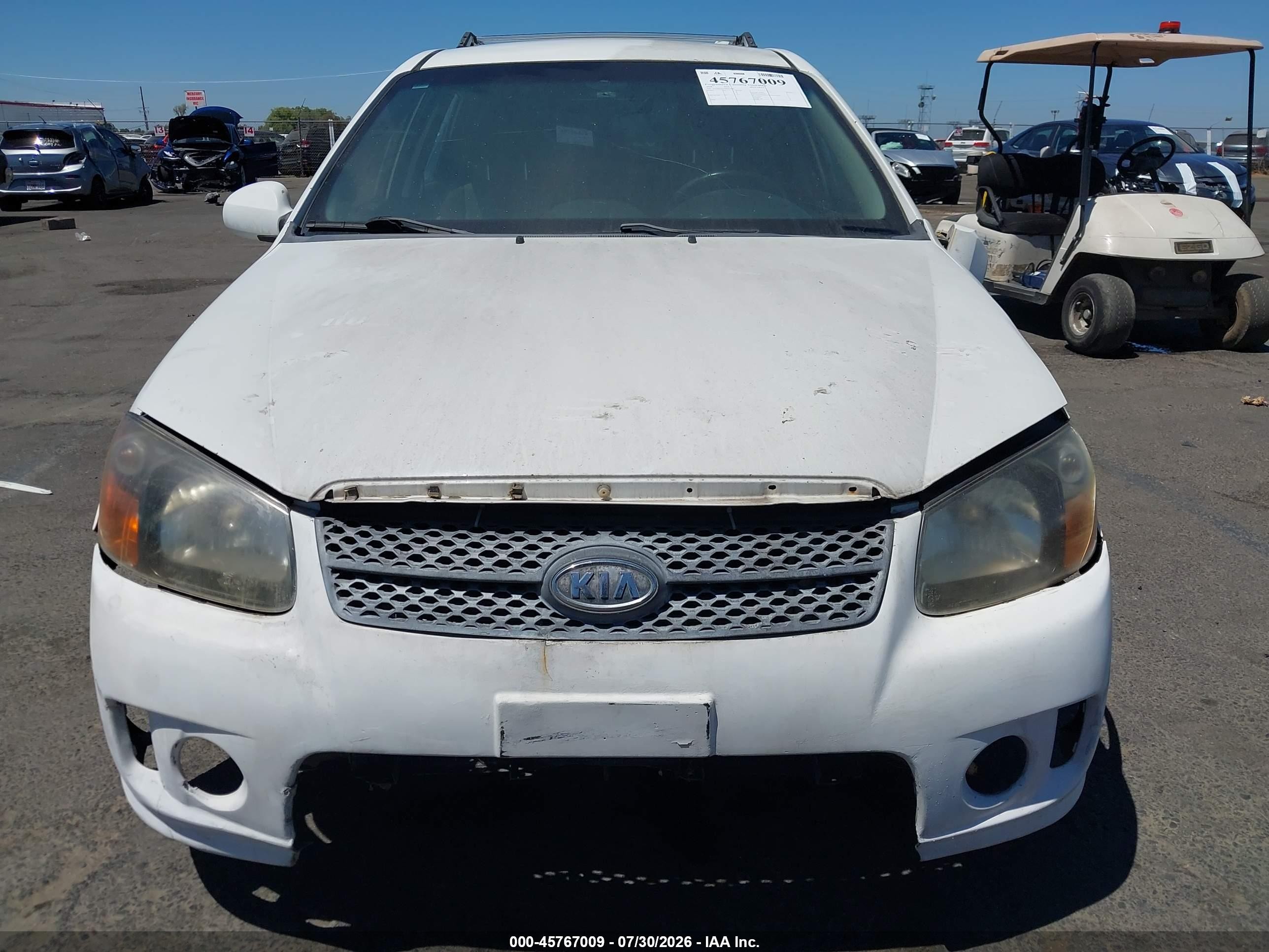 2008 Kia Spectra5 Sx White vin: KNAFE161X85012900