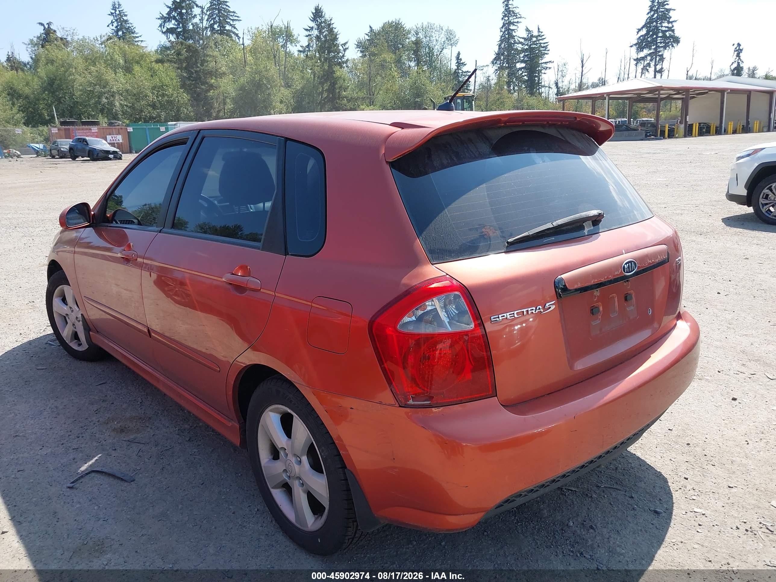 2008 Kia Spectra5 Sx Orange vin: KNAFE162285022314