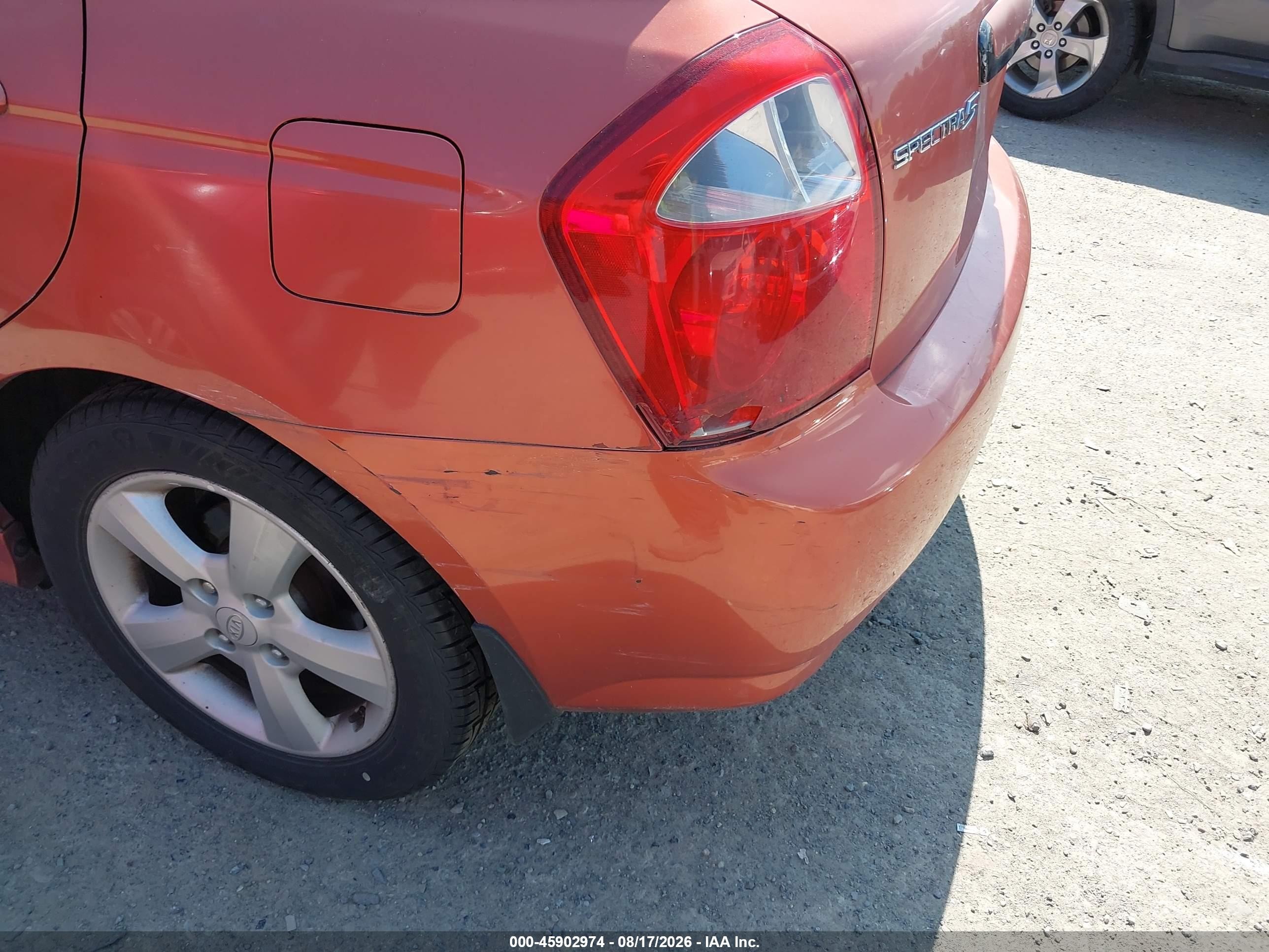 2008 Kia Spectra5 Sx Orange vin: KNAFE162285022314
