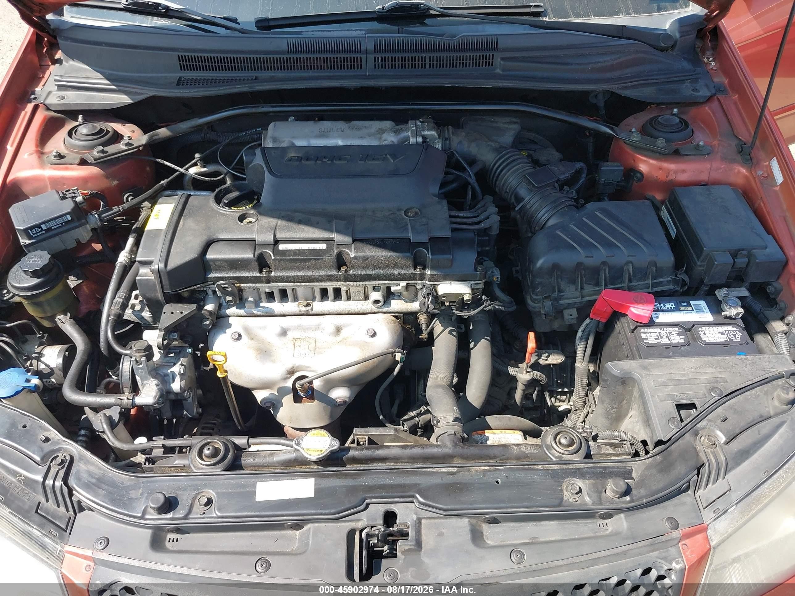 2008 Kia Spectra5 Sx Orange vin: KNAFE162285022314