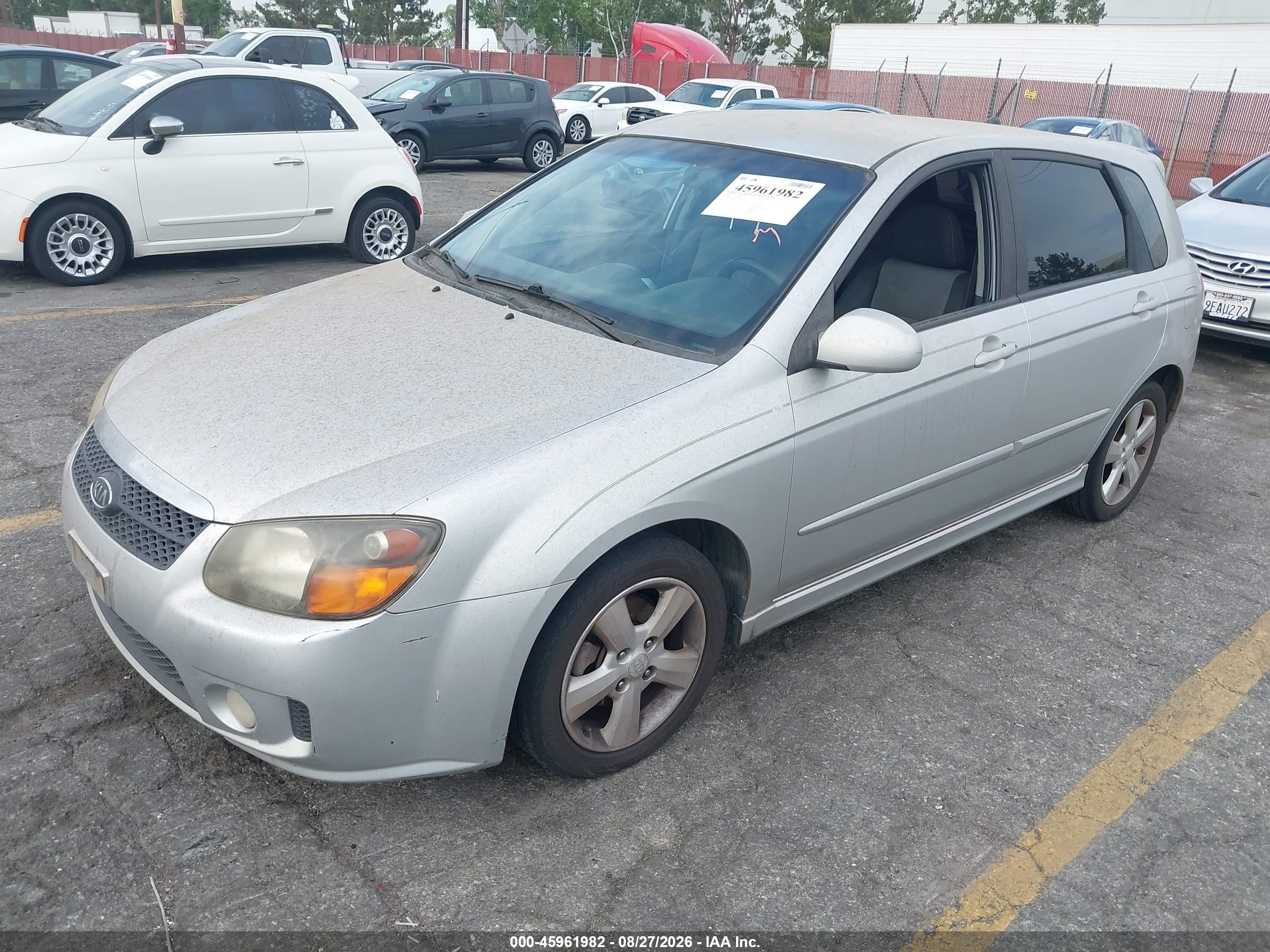 2008 Kia Spectra5 Sx Silver vin: KNAFE162585011680